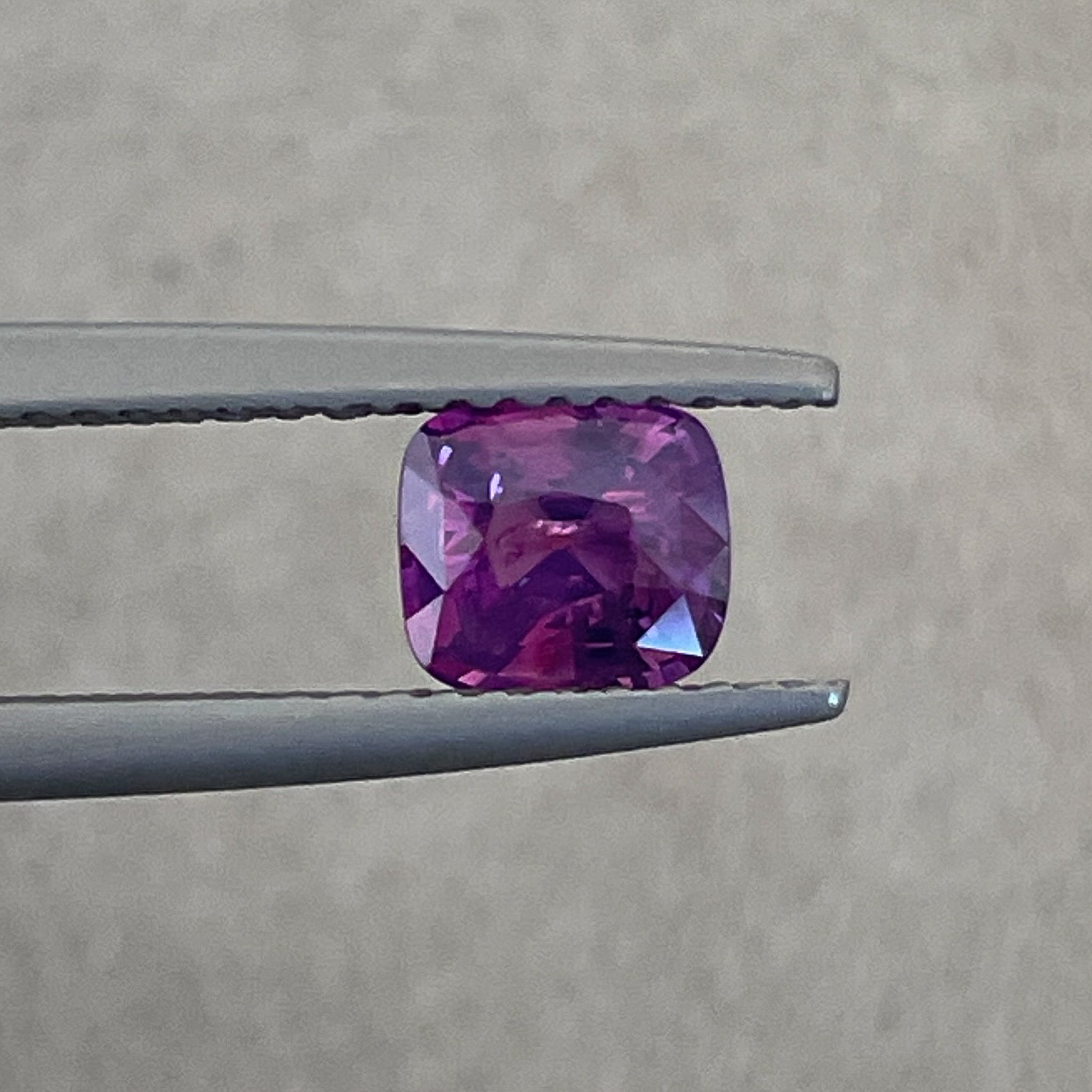 Natural purple sapphire 1.03 Ct cushion cut loose gemstone from NASHGEMS, ideal for engagement rings.