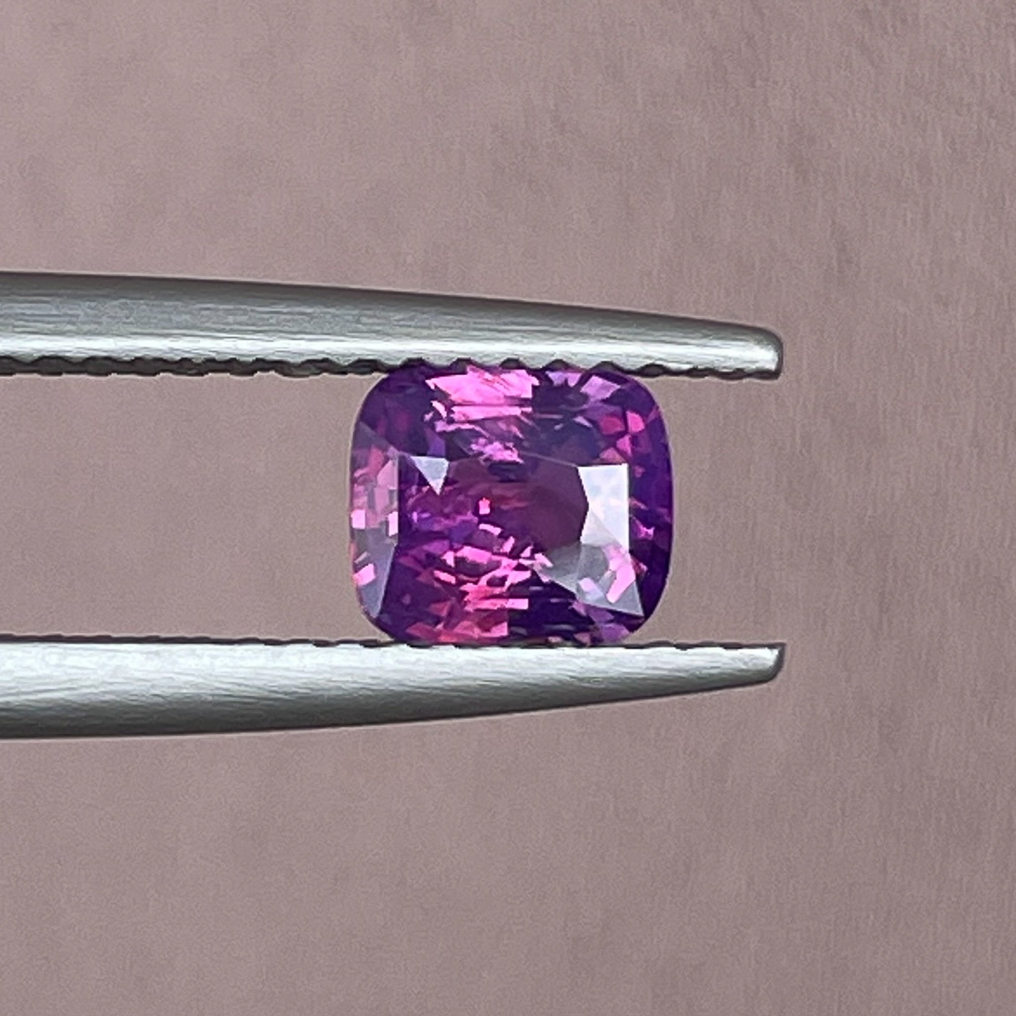 Natural purple sapphire 1.03 Ct cushion cut loose gemstone from NASHGEMS, perfect for engagement rings or jewelry designs.
