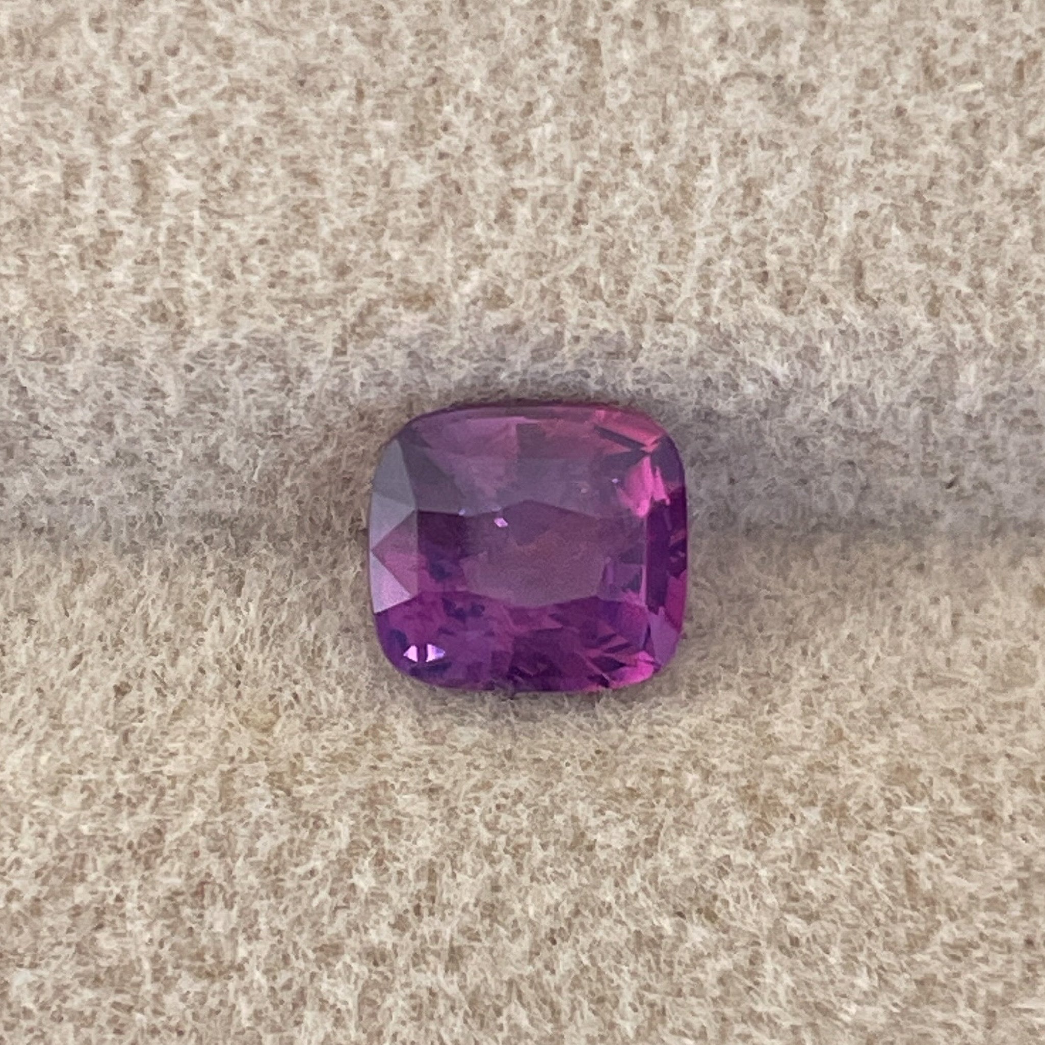 Natural purple sapphire 1.03 Ct cushion cut loose gemstone from NASHGEMS, perfect for engagement rings.