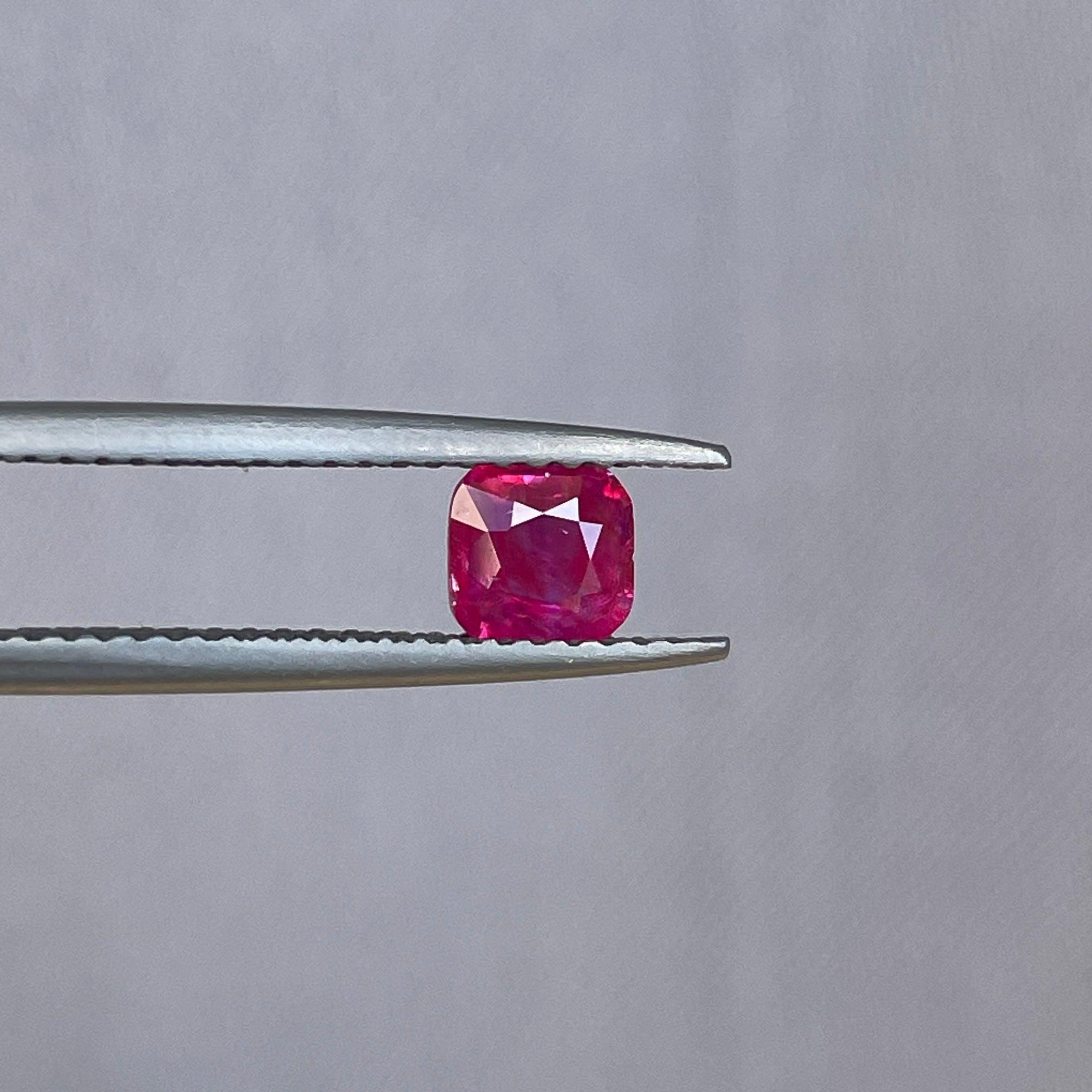 ruby stone ring in silver