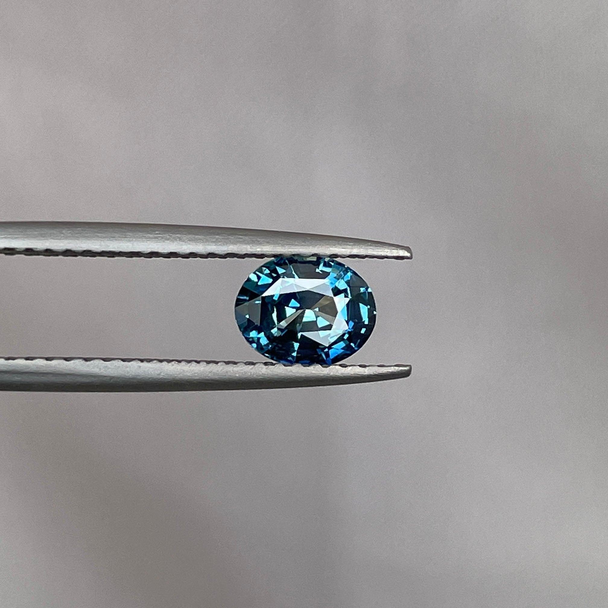 Teal sapphire stone, 1.05 crt swiss alps Natural teal sapphire. Beautiful loose Gemstone for Ring Making - NASHGEMS