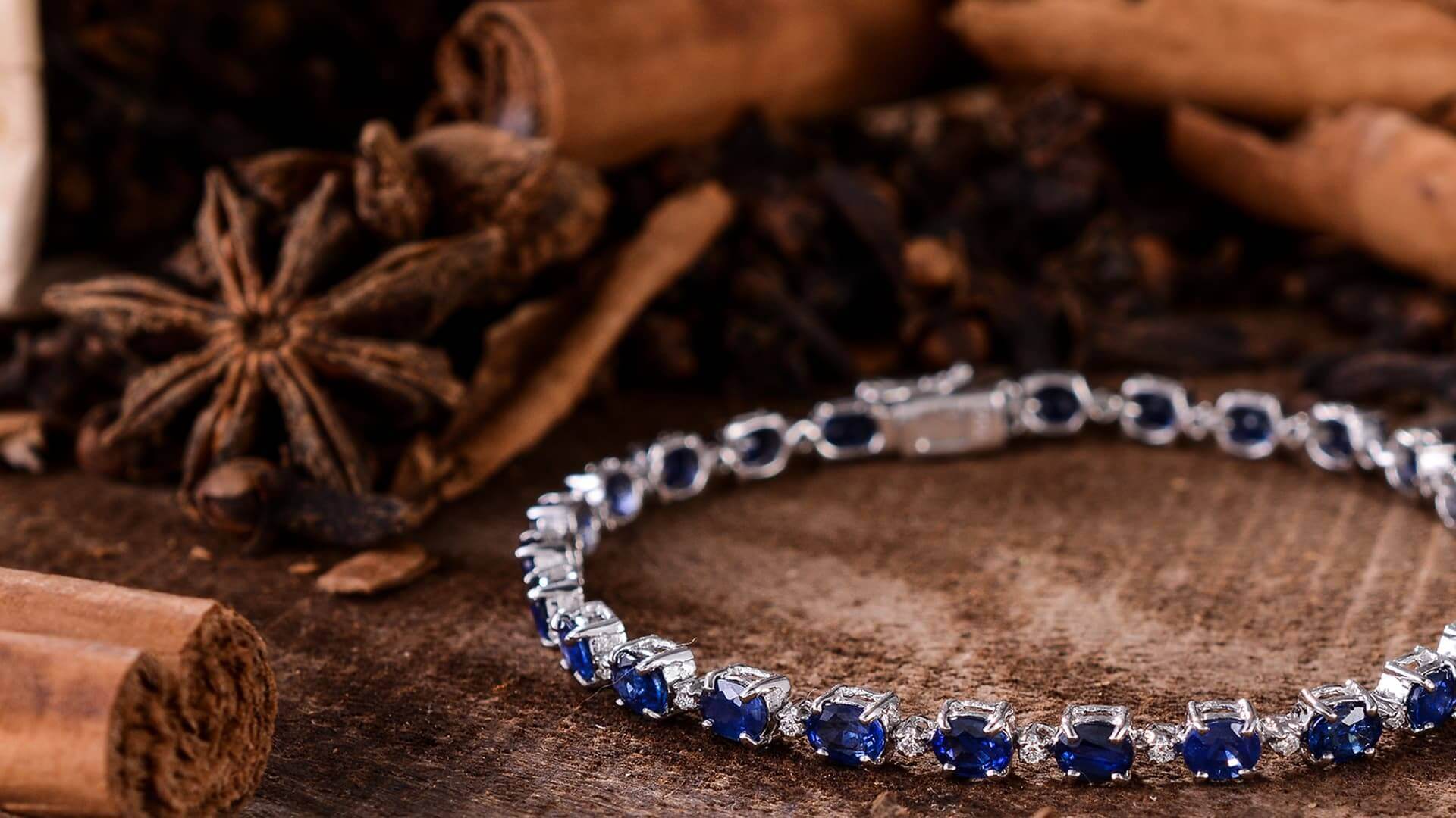 Ceylon blue sapphire bracelet