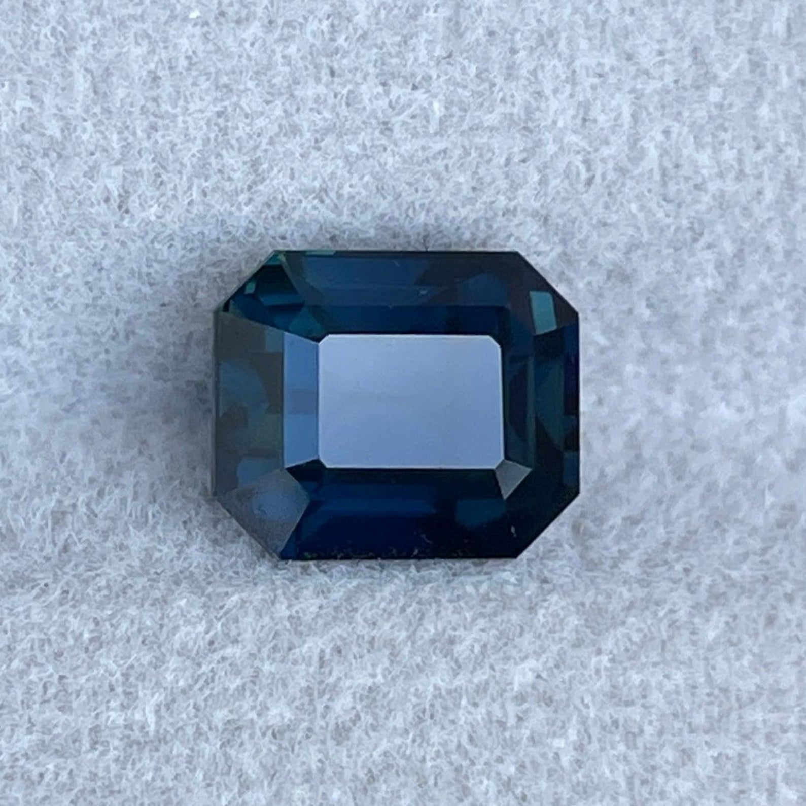 Saphir bleu-vert sarcelle pour bague de fiançailles, taille émeraude 3,13 carats, bijou pierre de naissance de septembre par NASHGEMS.