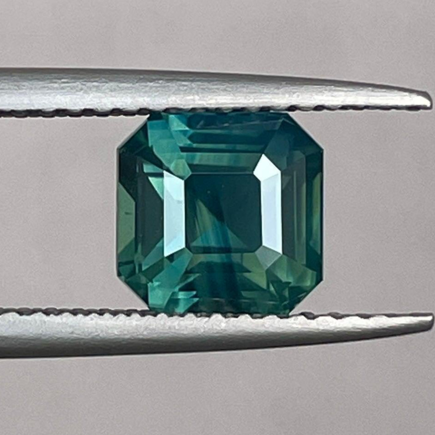 Saphir vert bleu sarcelle pour bague de fiançailles, taille émeraude 2,08 carats, pierre de naissance de septembre, bijoux NASHGEMS.