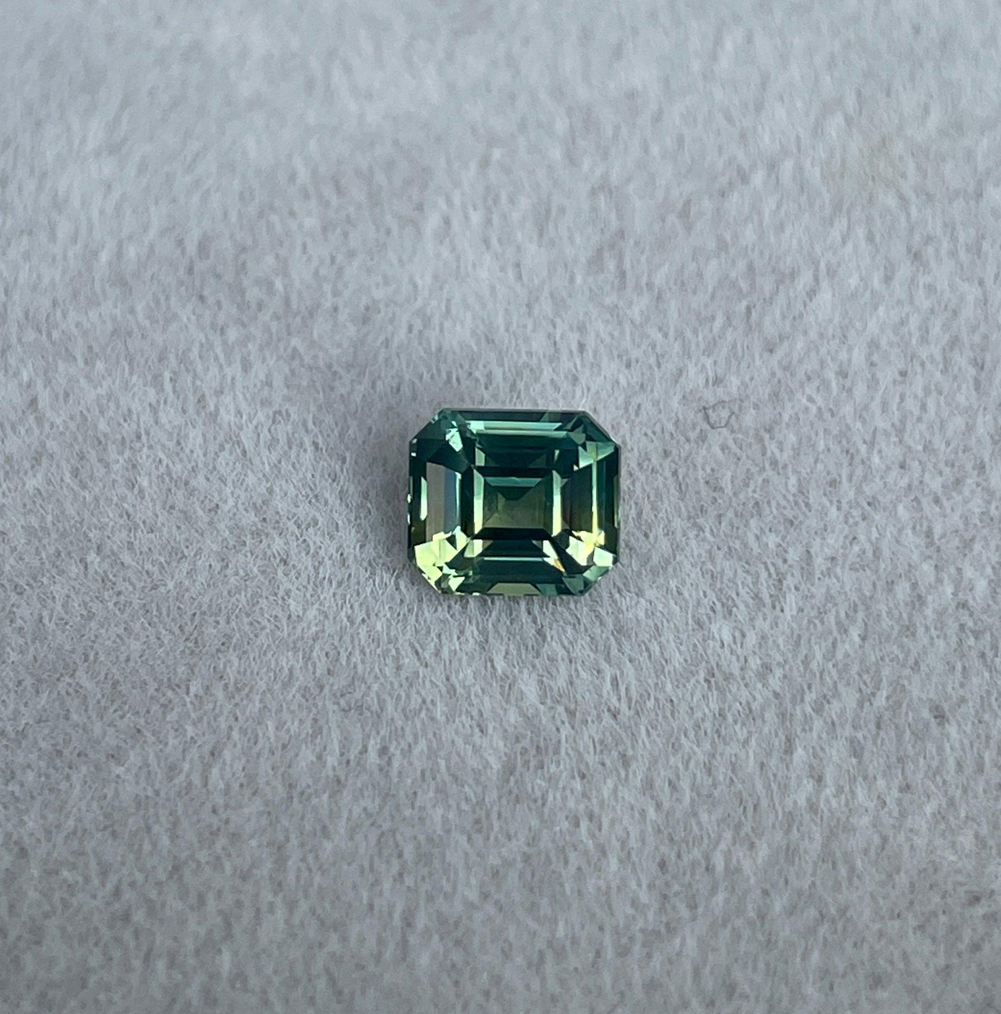 teal green parti colored loose sapphire