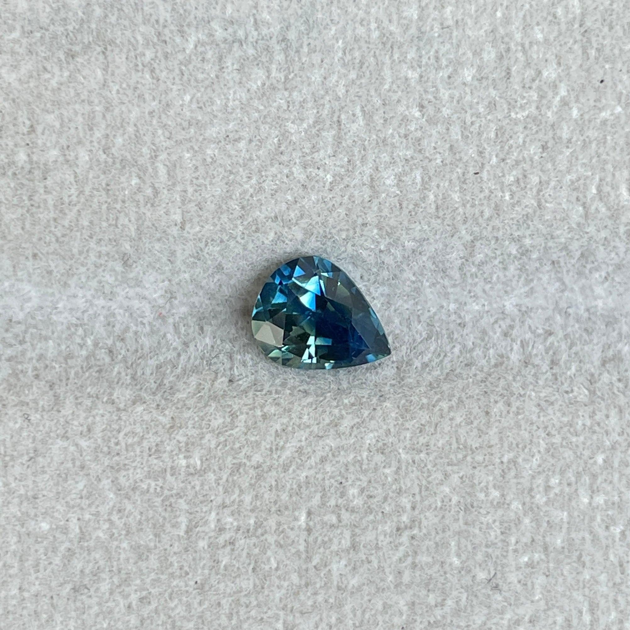 teal green parti colored loose sapphire