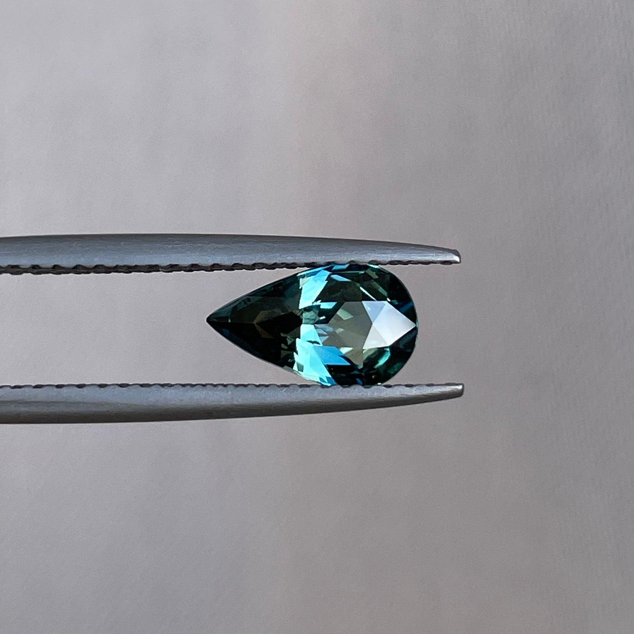 teal sapphire engagement ring
