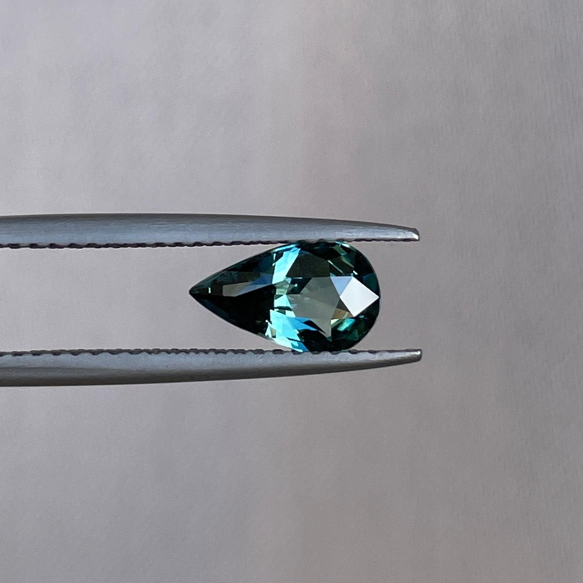 teal sapphire engagement ring