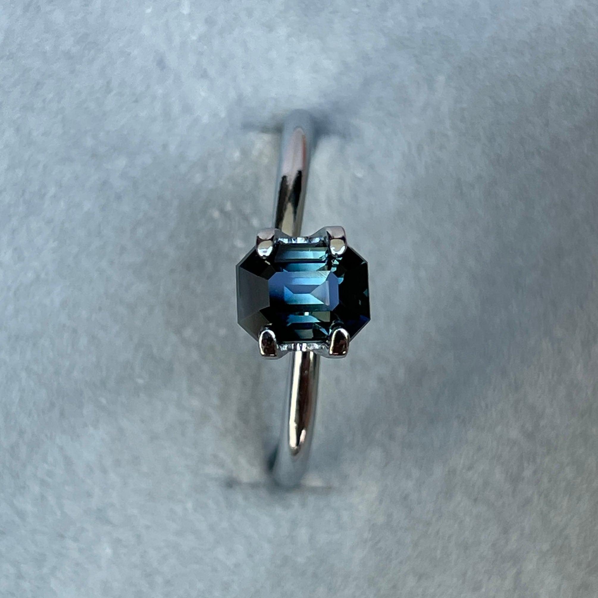 teal sapphire gemstone