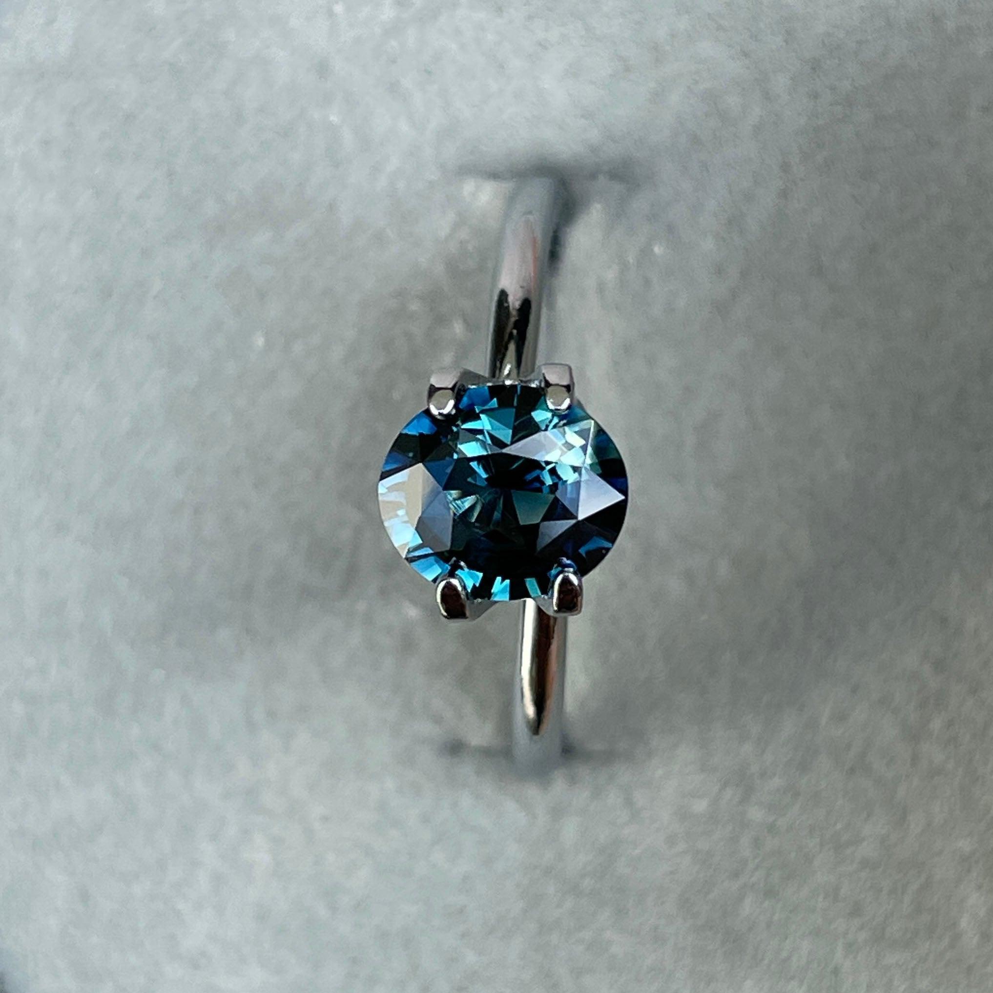 teal sapphire gemstone