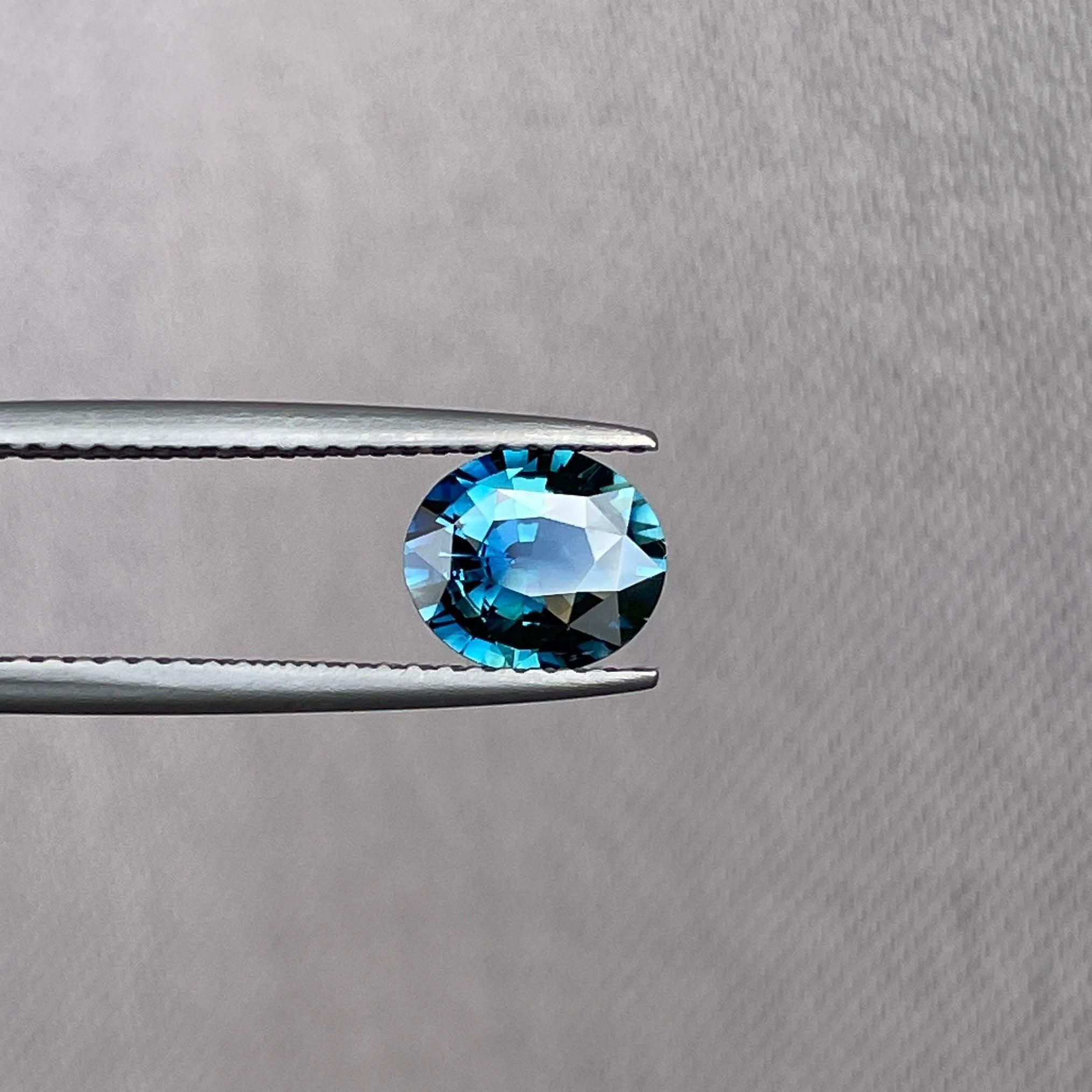 teal sapphire gemstone
