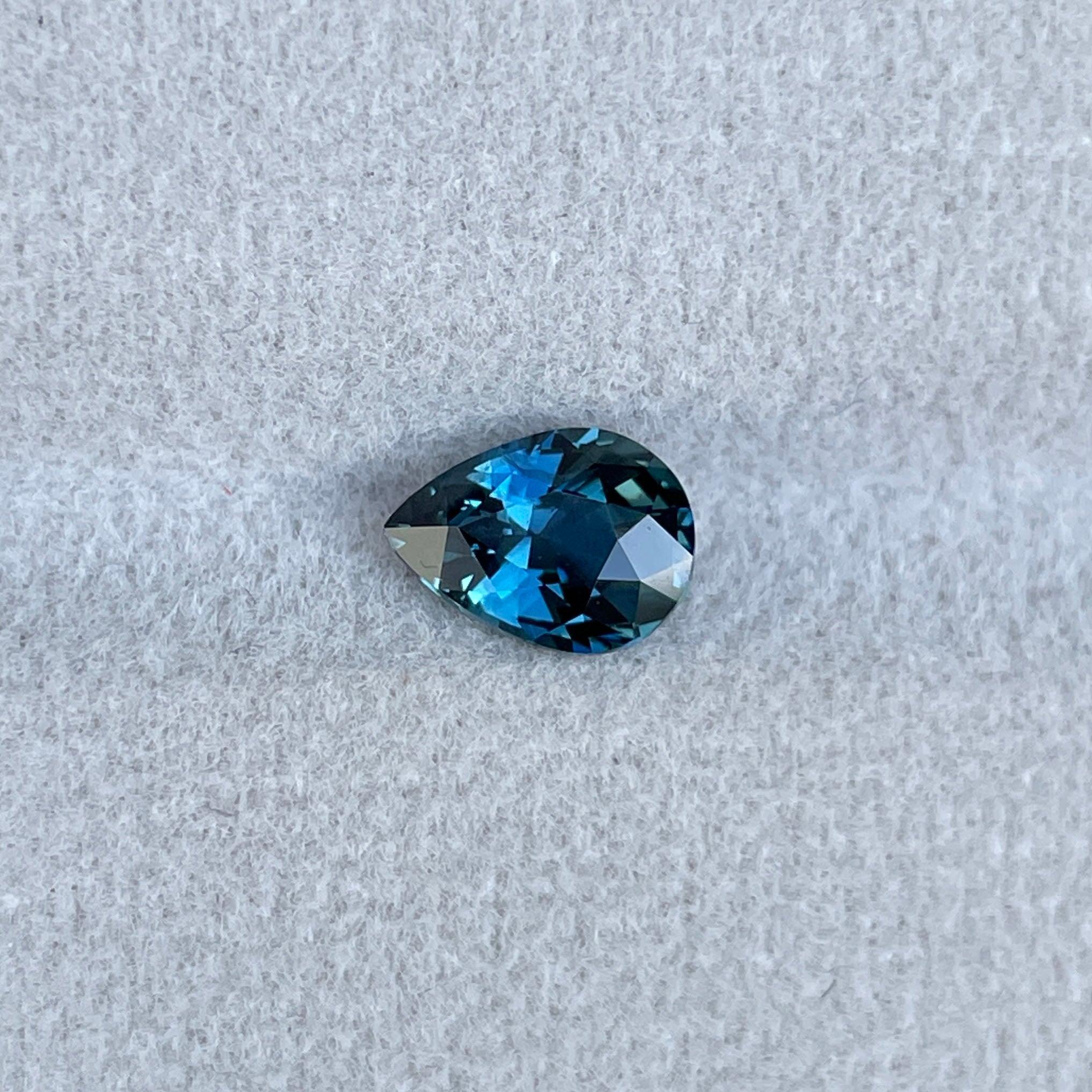 teal sapphire gemstone