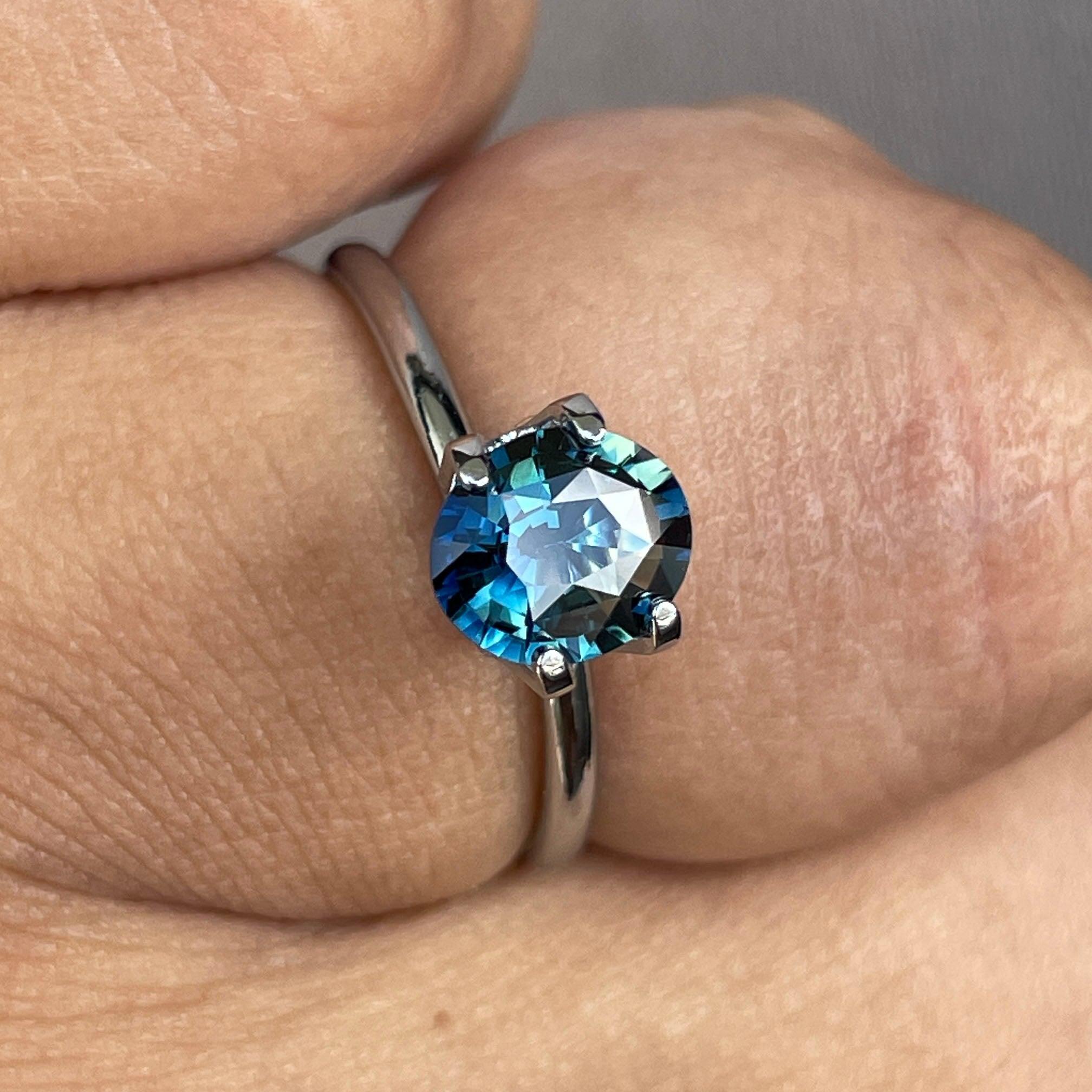 teal sapphire gemstone