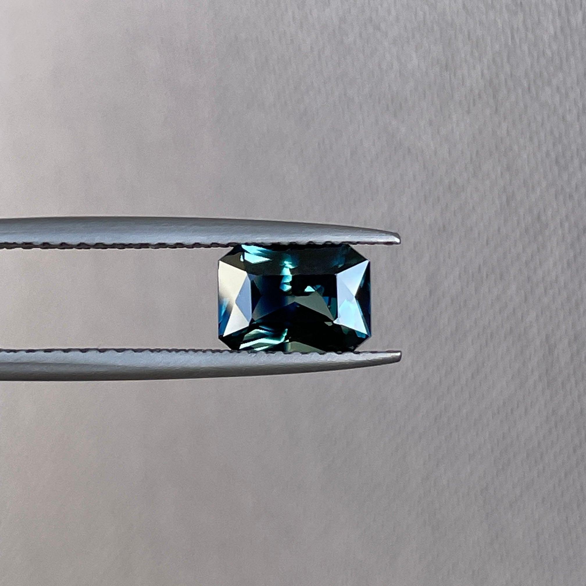 teal sapphire gemstone