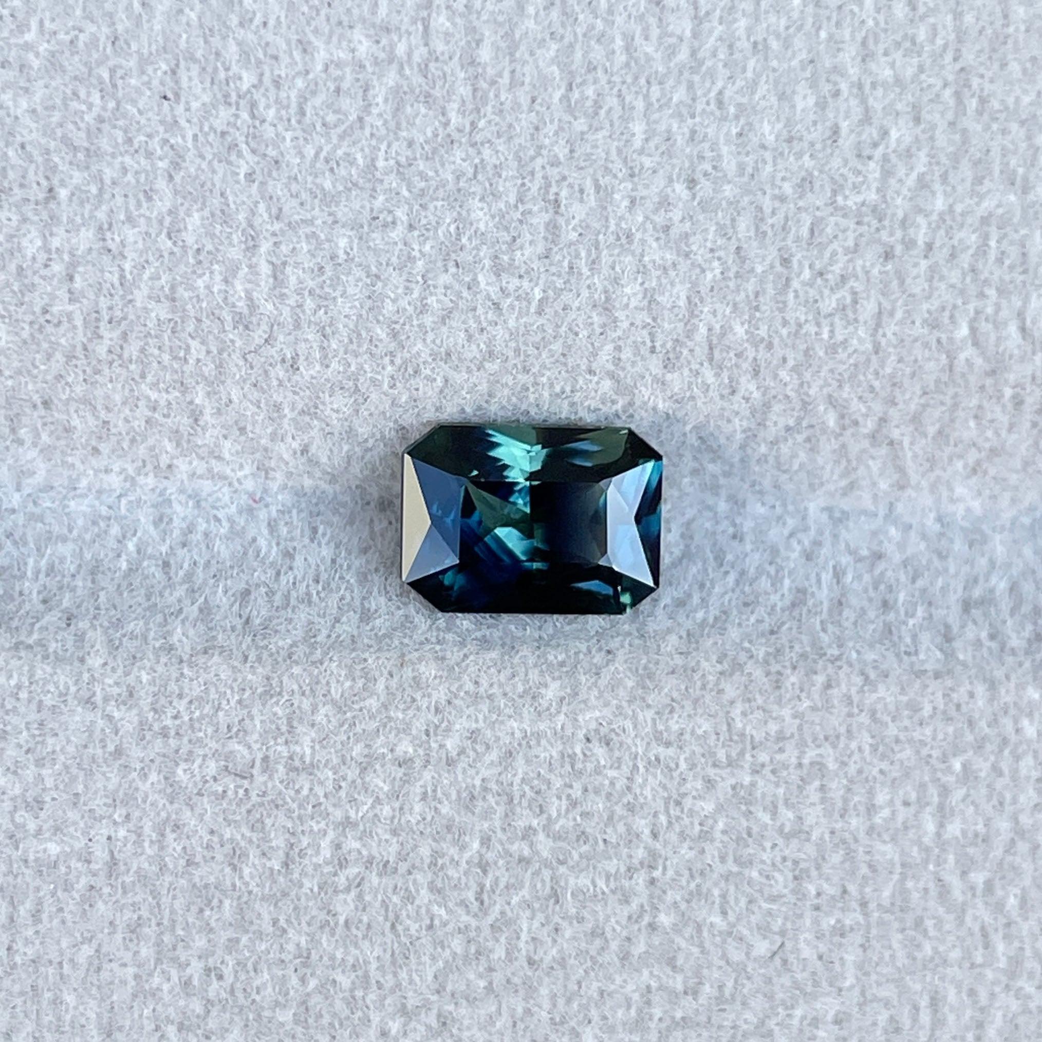 teal sapphire gemstone