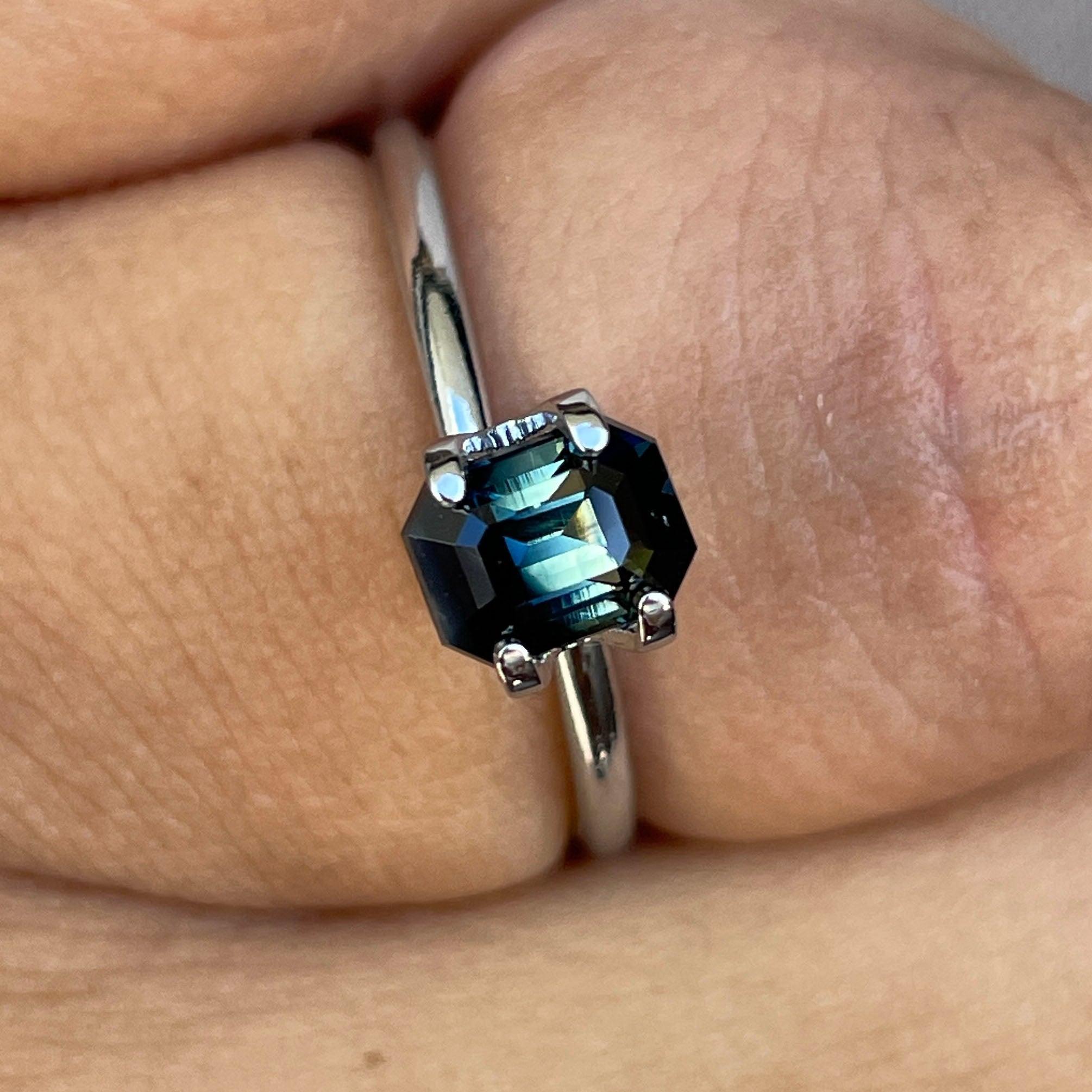 teal sapphire gemstone