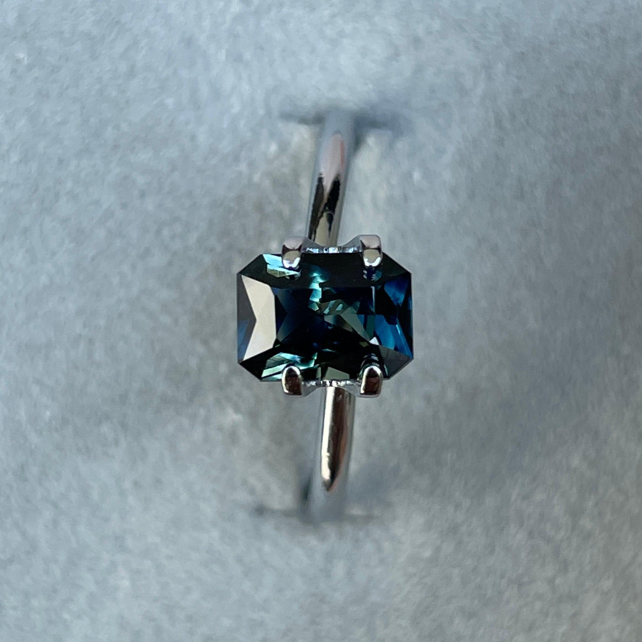 teal sapphire gemstone