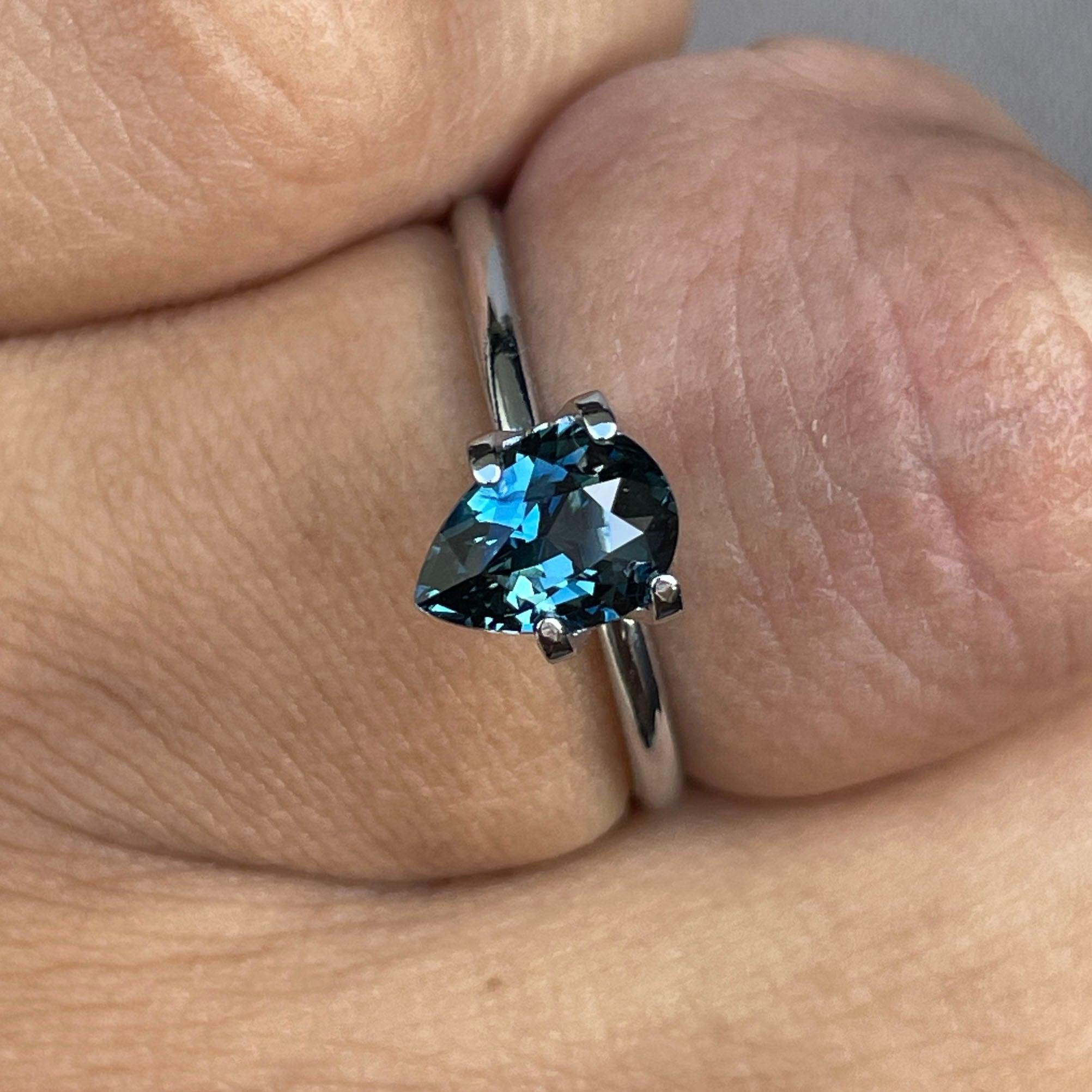 teal sapphire gemstone