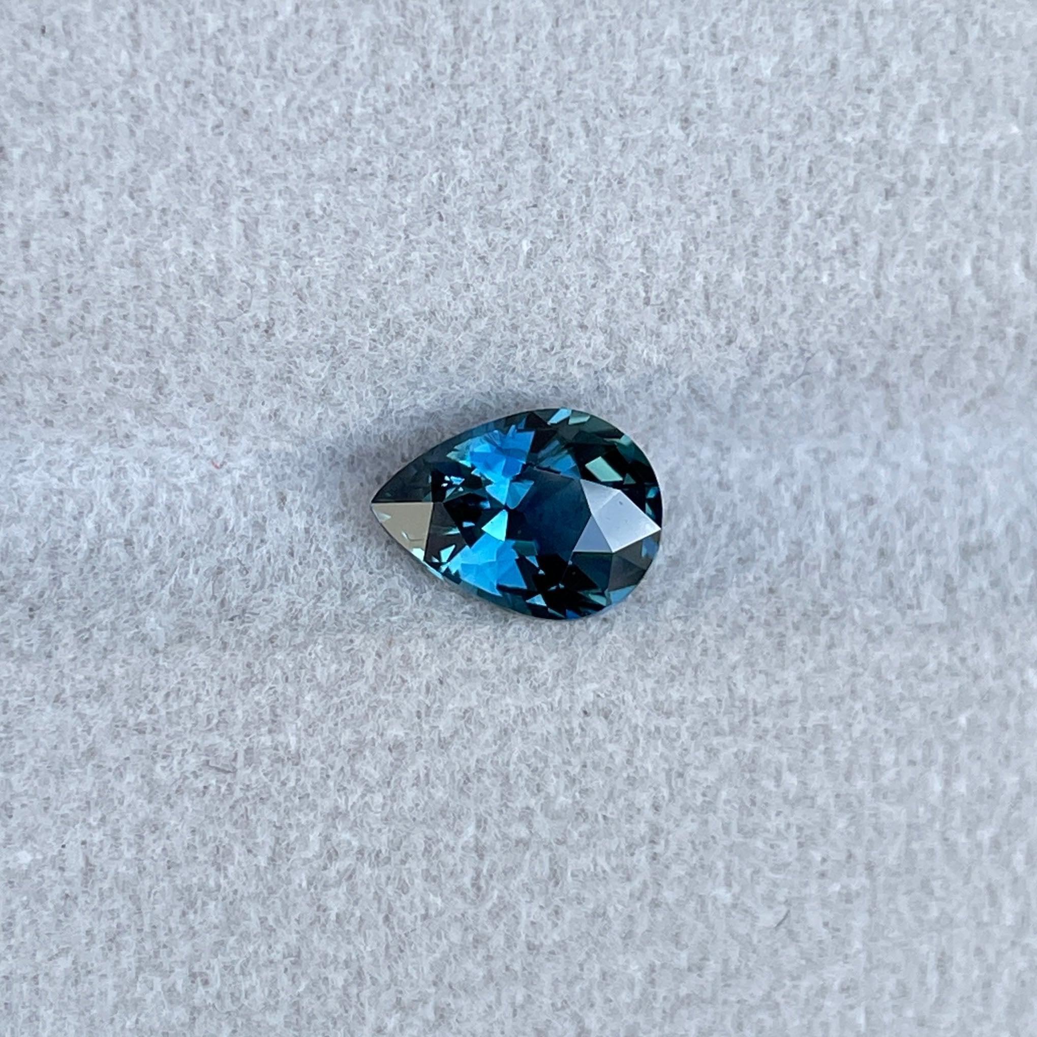 teal sapphire gemstone