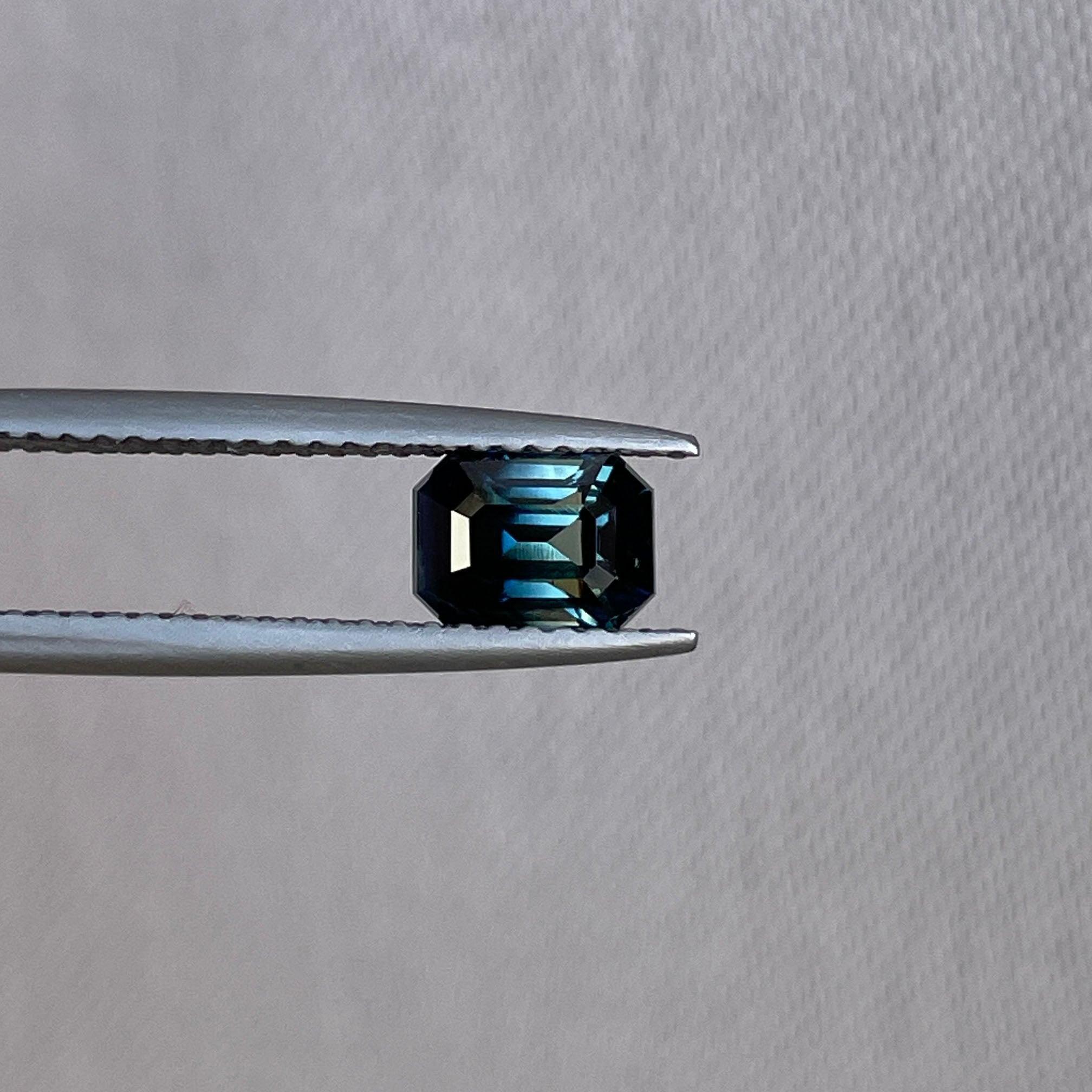 teal sapphire gemstone