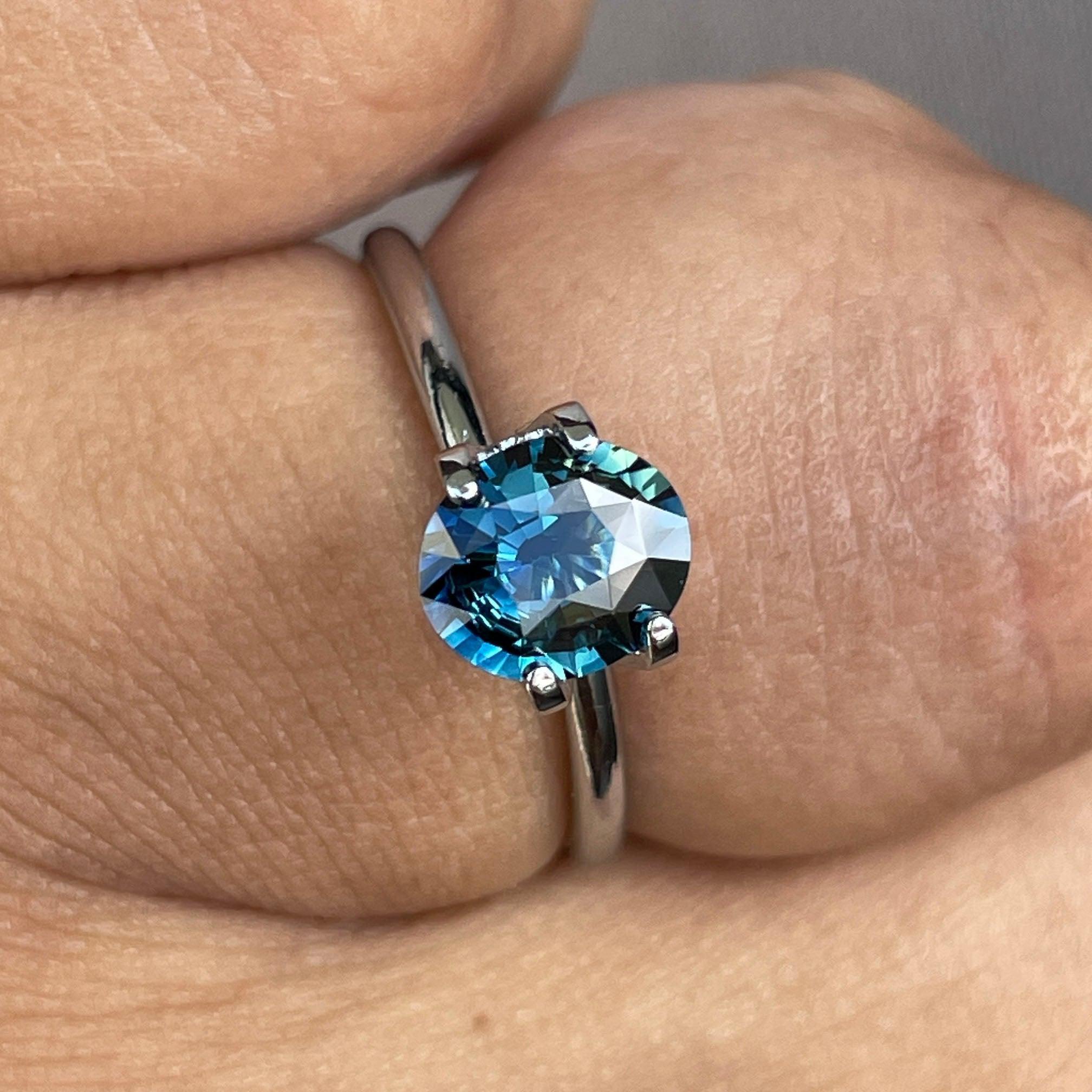 teal sapphire gemstone