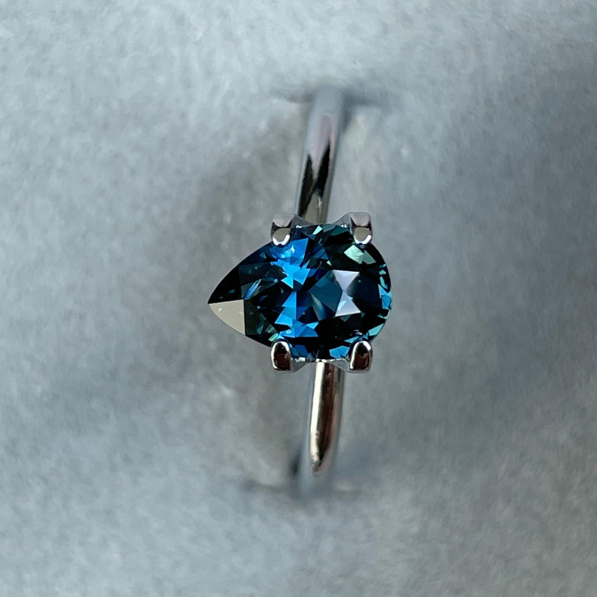 teal sapphire gemstone