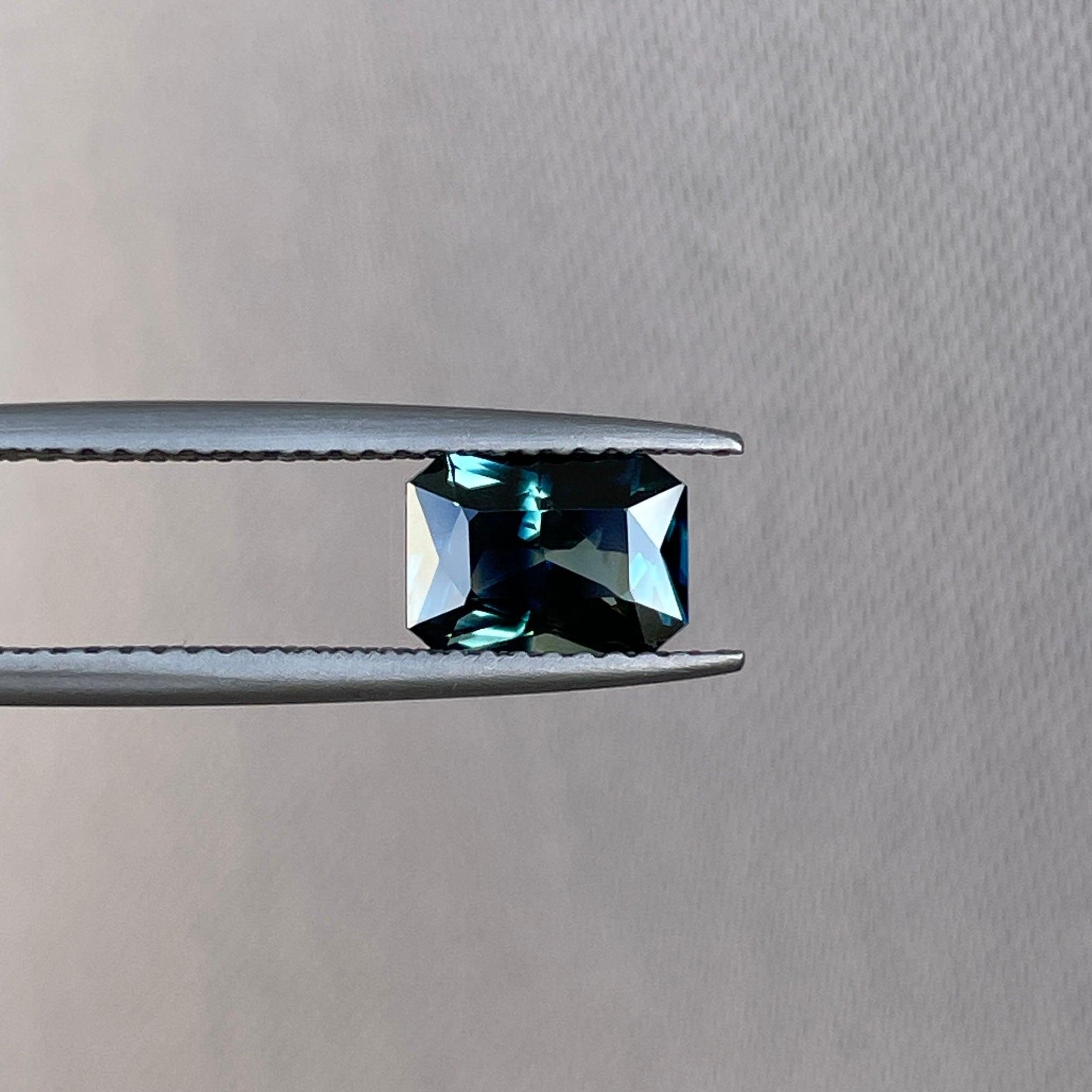 teal sapphire gemstone