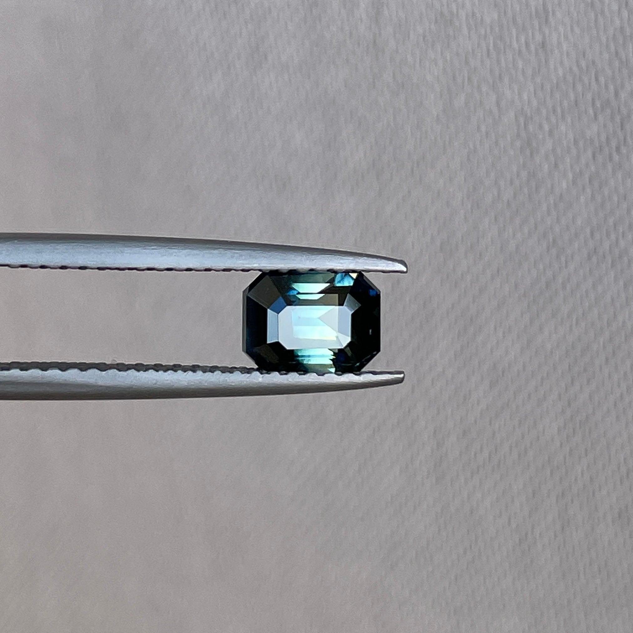 teal sapphire gemstone