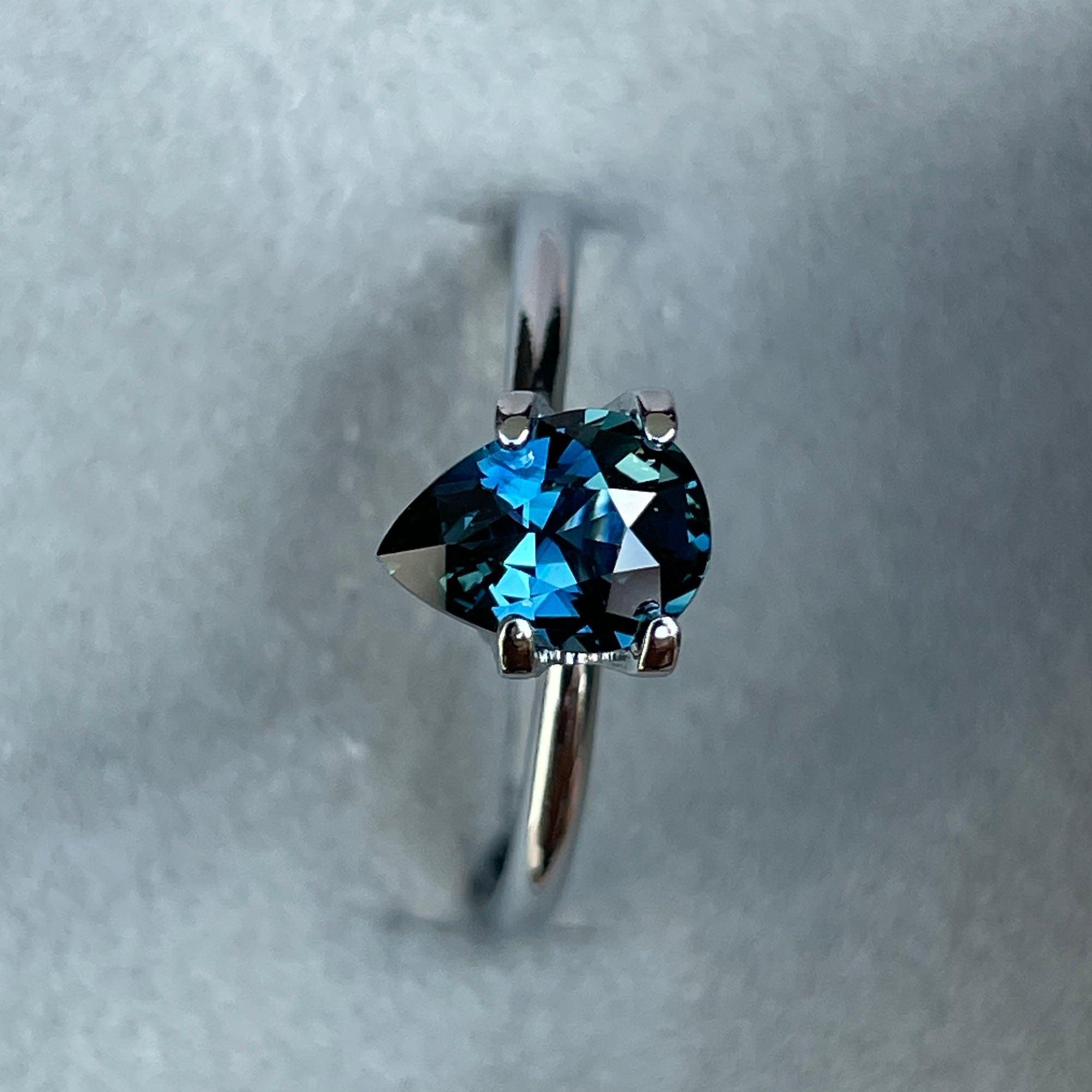 teal sapphire gemstone