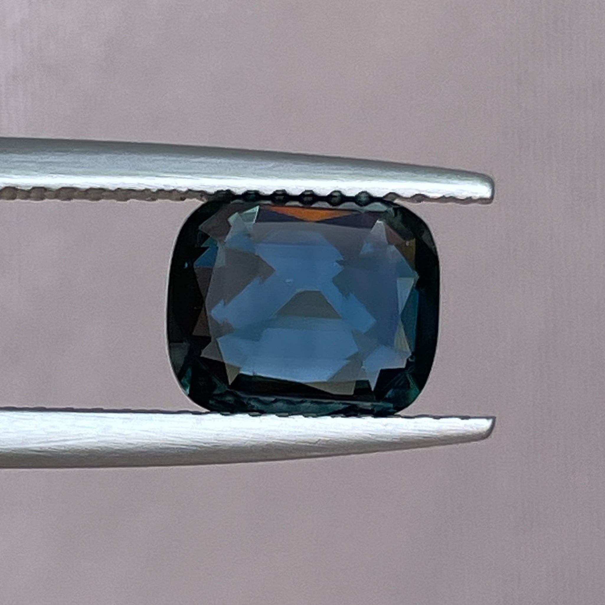 Teal blue cushion cut sapphire gemstone, 2.52 Ct, heat treated loose sapphire for engagement or custom jewelry by NASHGEMS.