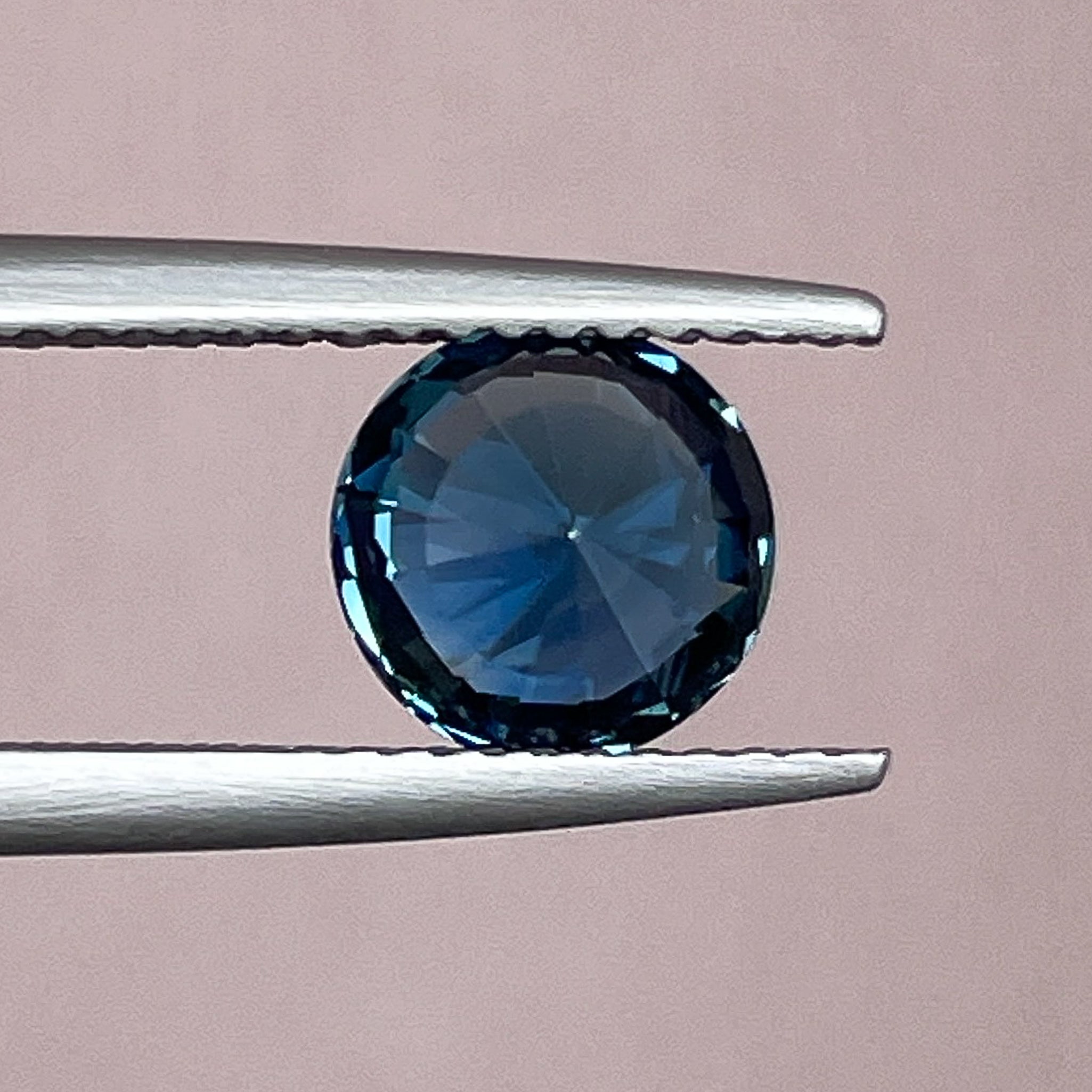 Natural teal blue sapphire from NASHGEMS, 2.10 ct round cut loose gemstone for engagement or custom jewelry.