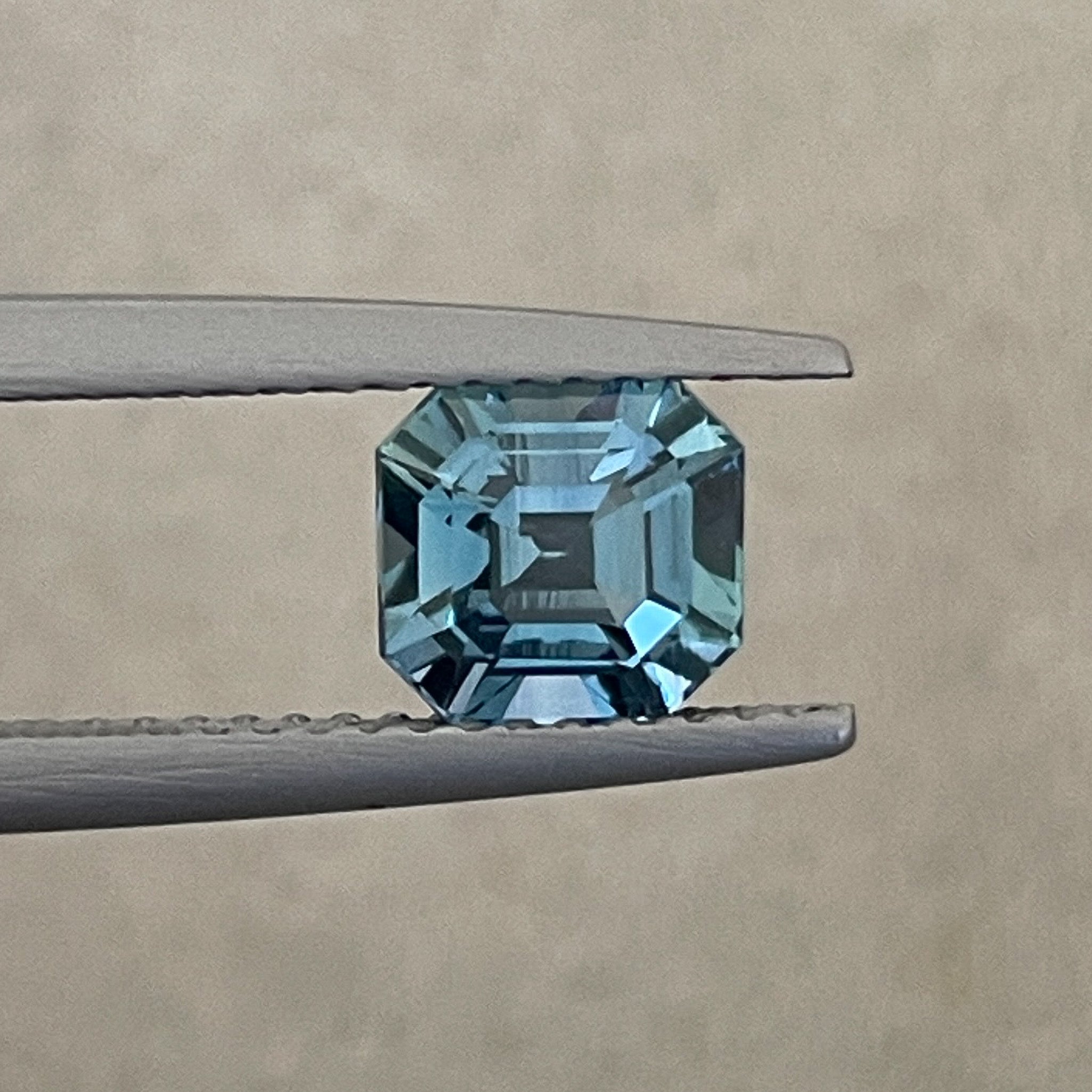 Natural teal sapphire 1.76 Ct Asscher octagon cut, heat-treated loose gemstone by NASHGEMS, ideal for engagement or custom jewelry.