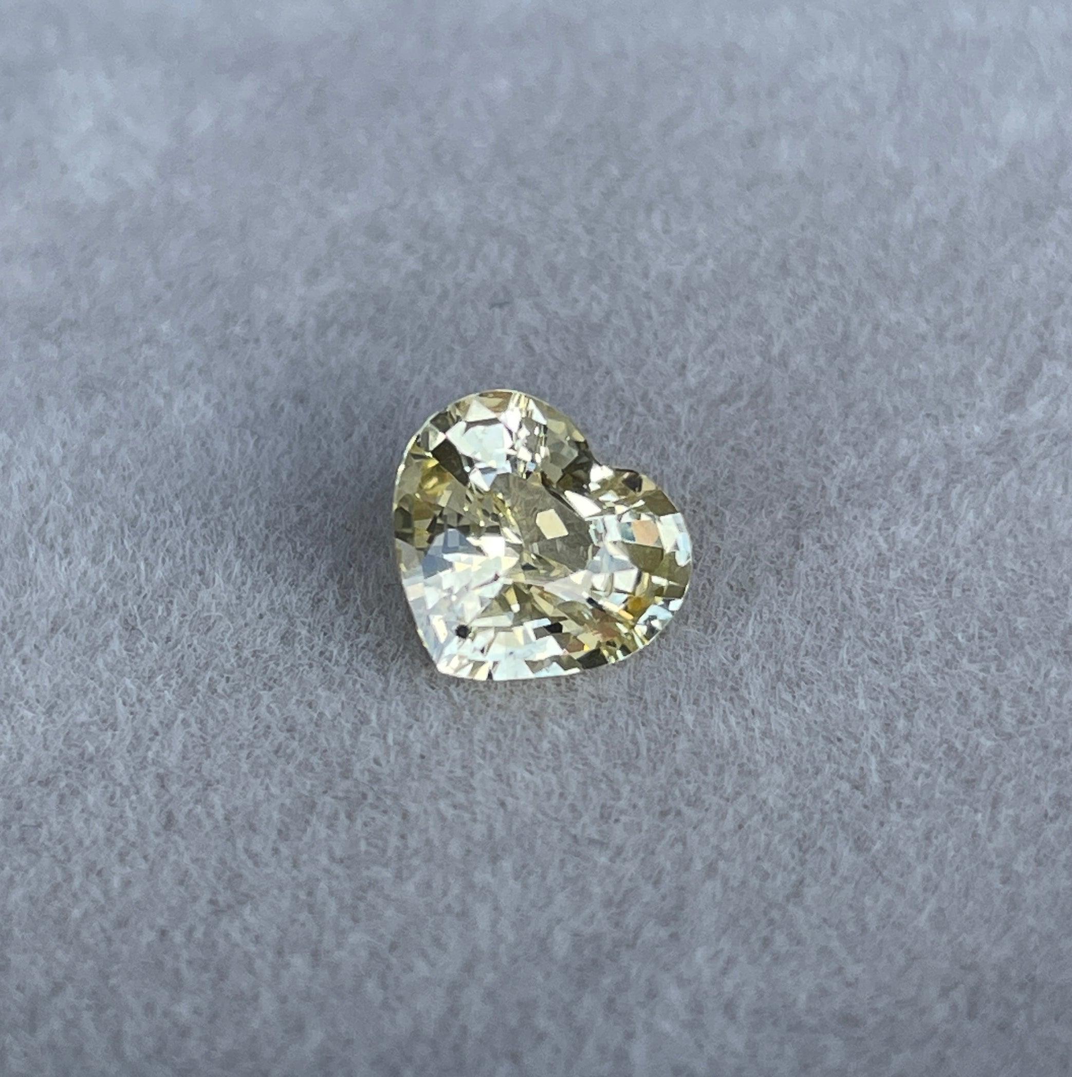 2.03 crt Yellow Sapphire/ / pale yellow sapphire/ Yellow theme/ Yellow favourite/ custom ring/ Engagement Ring/ yellow stone