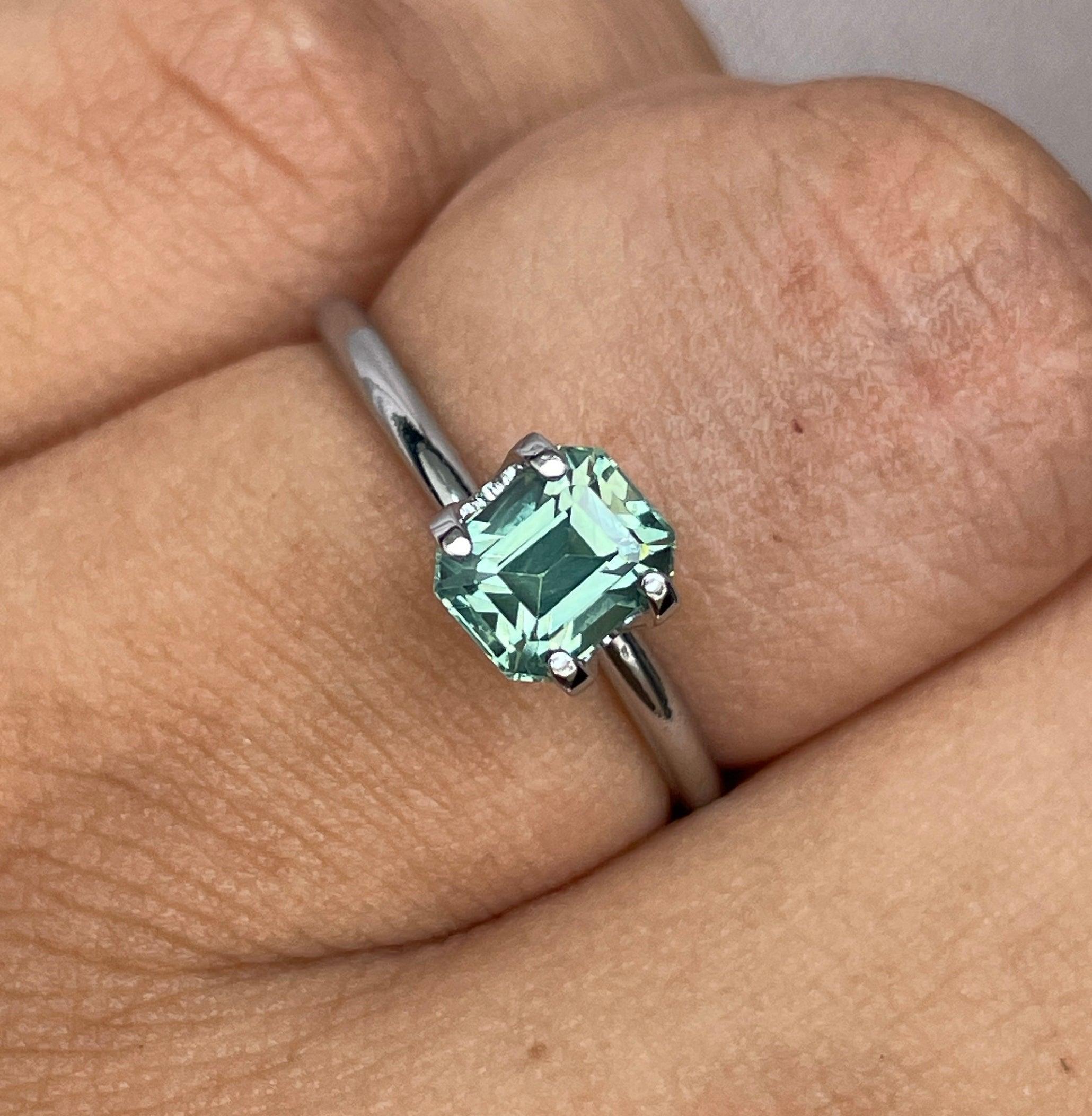 green sapphire loose gemstone