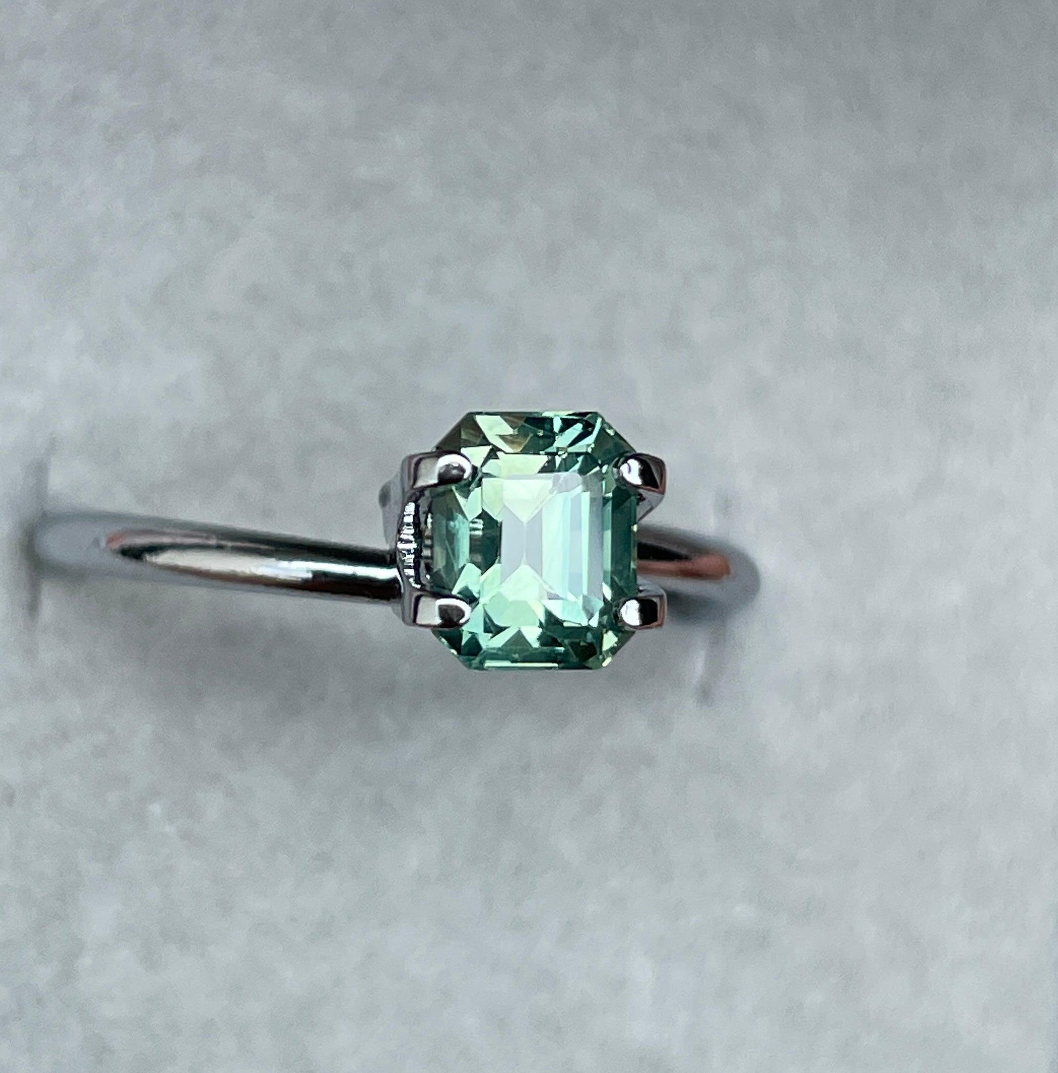 green sapphire loose gemstone