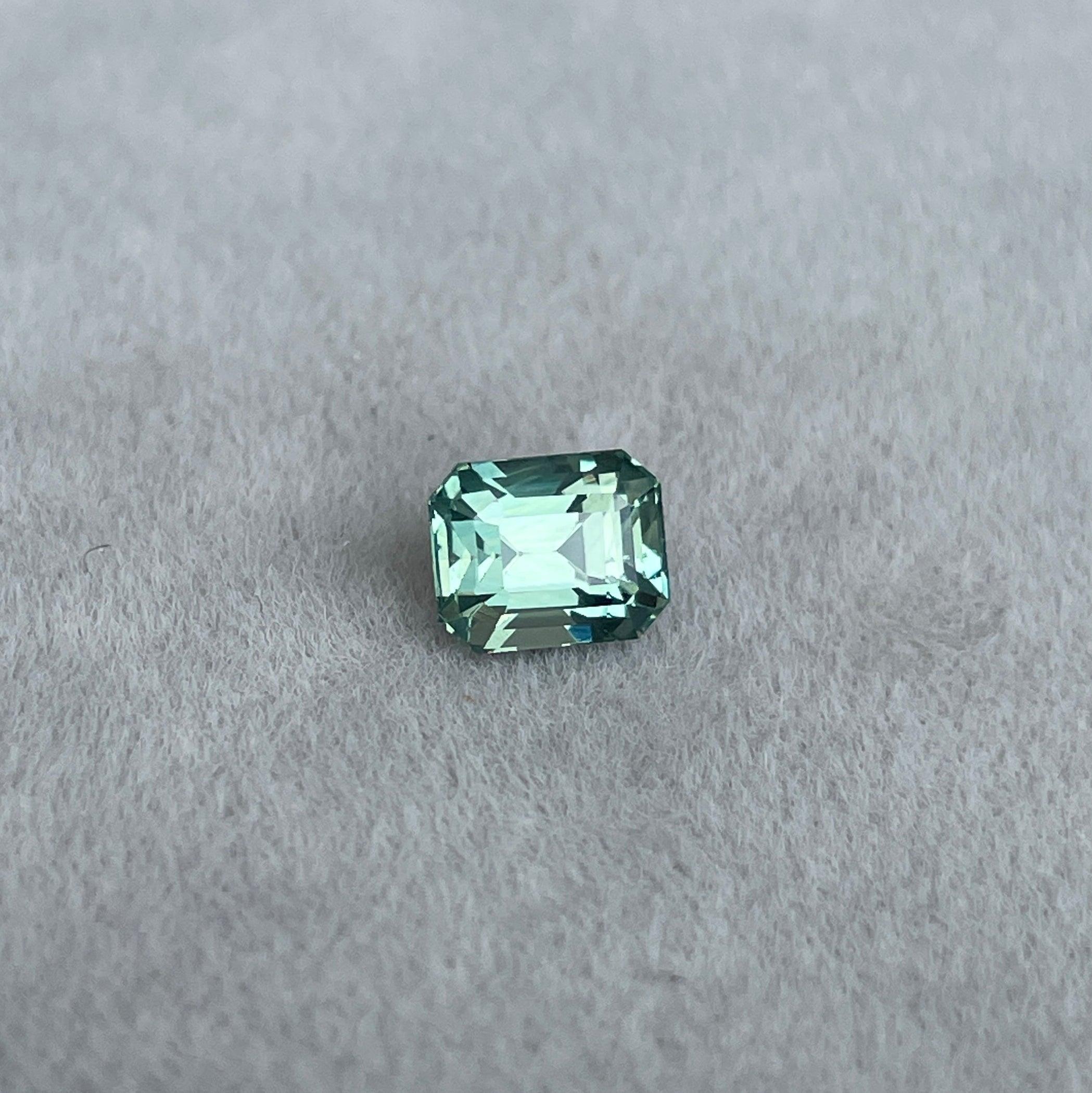 green sapphire loose gemstone
