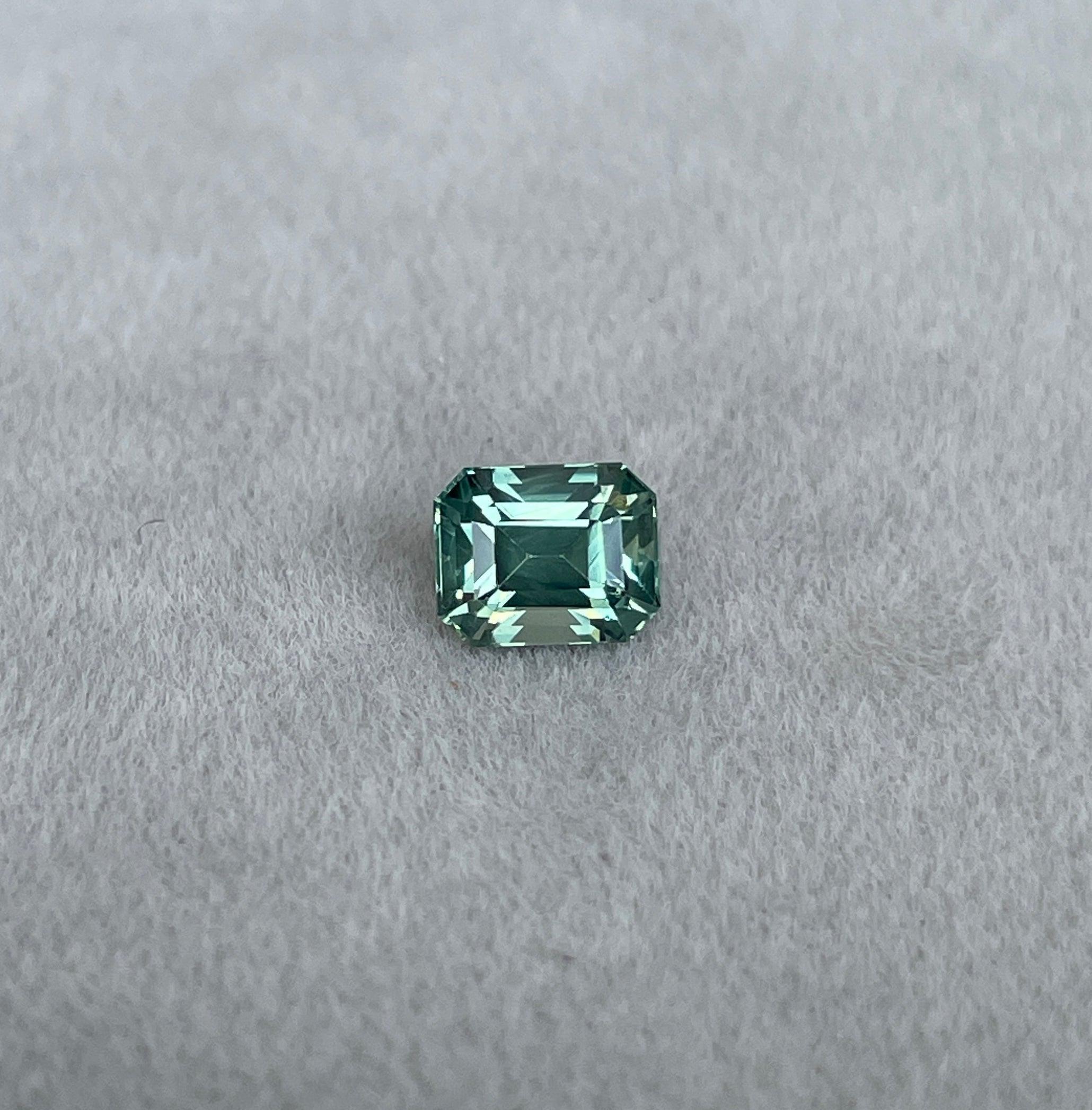 green sapphire loose gemstone