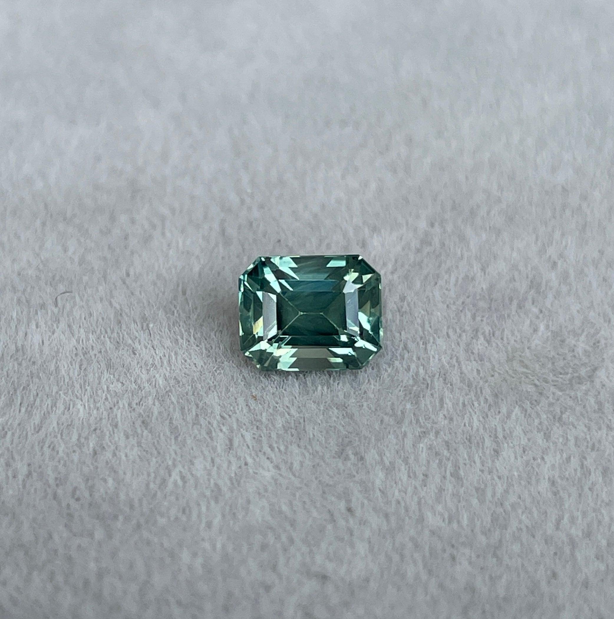 green sapphire loose gemstone