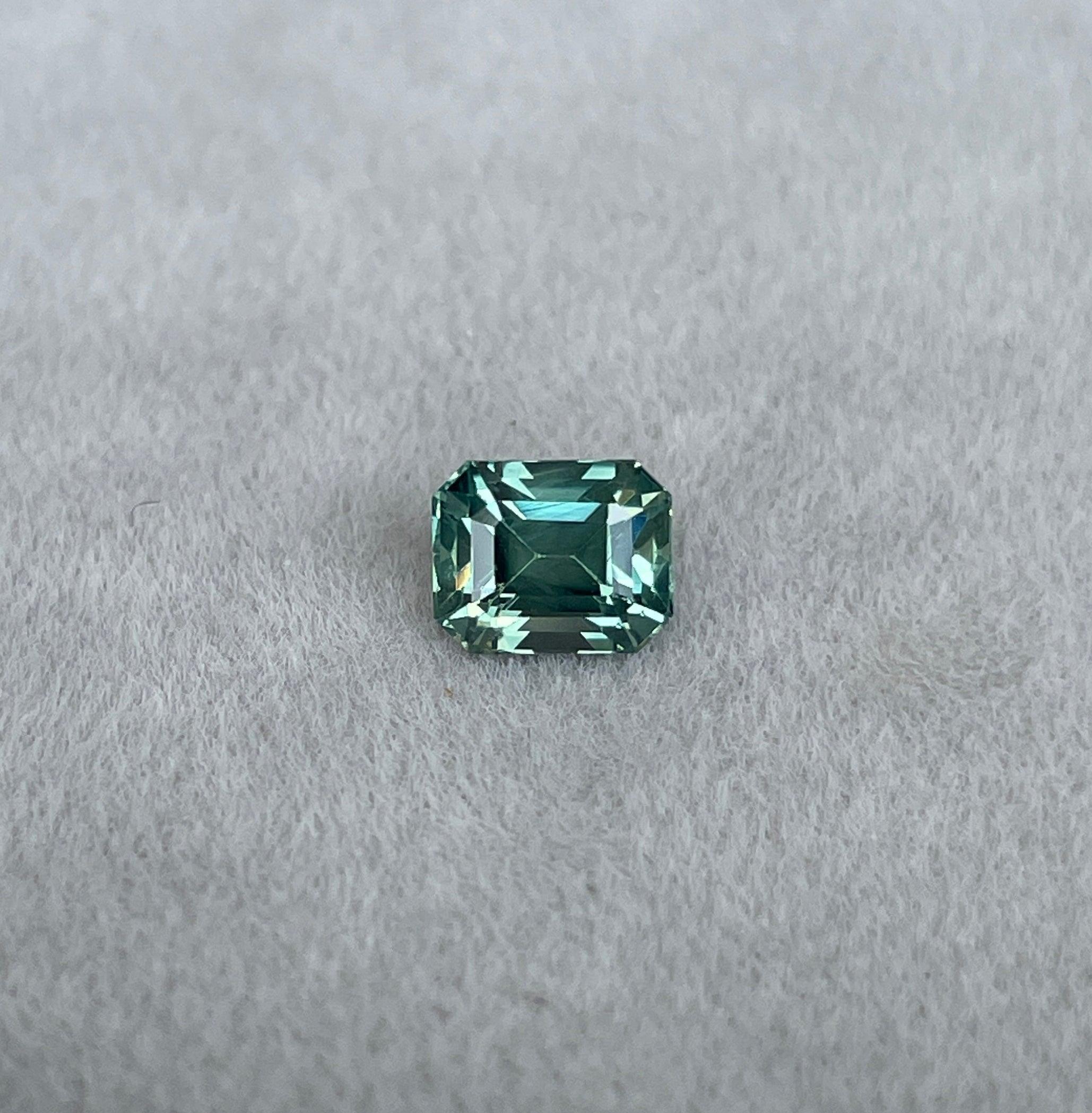 green sapphire loose gemstone