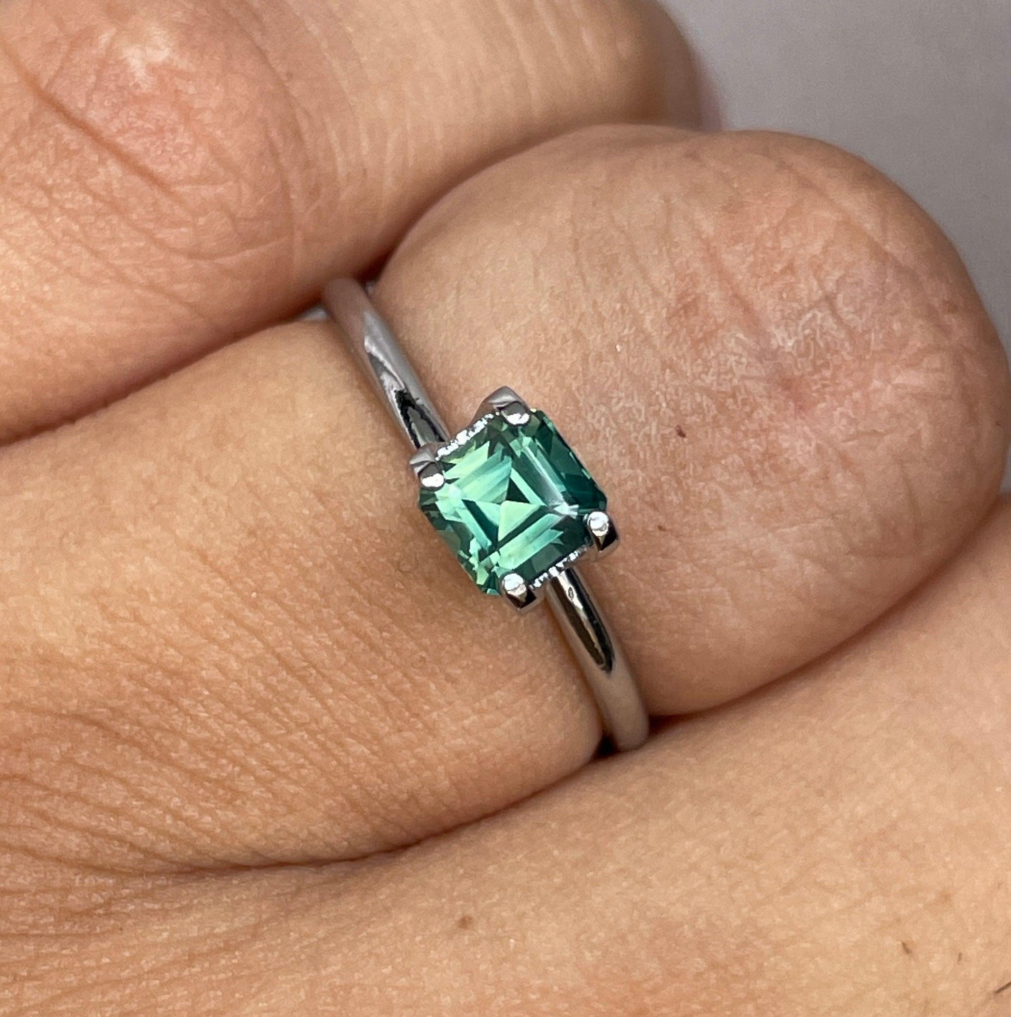 natural green sapphire gemstone