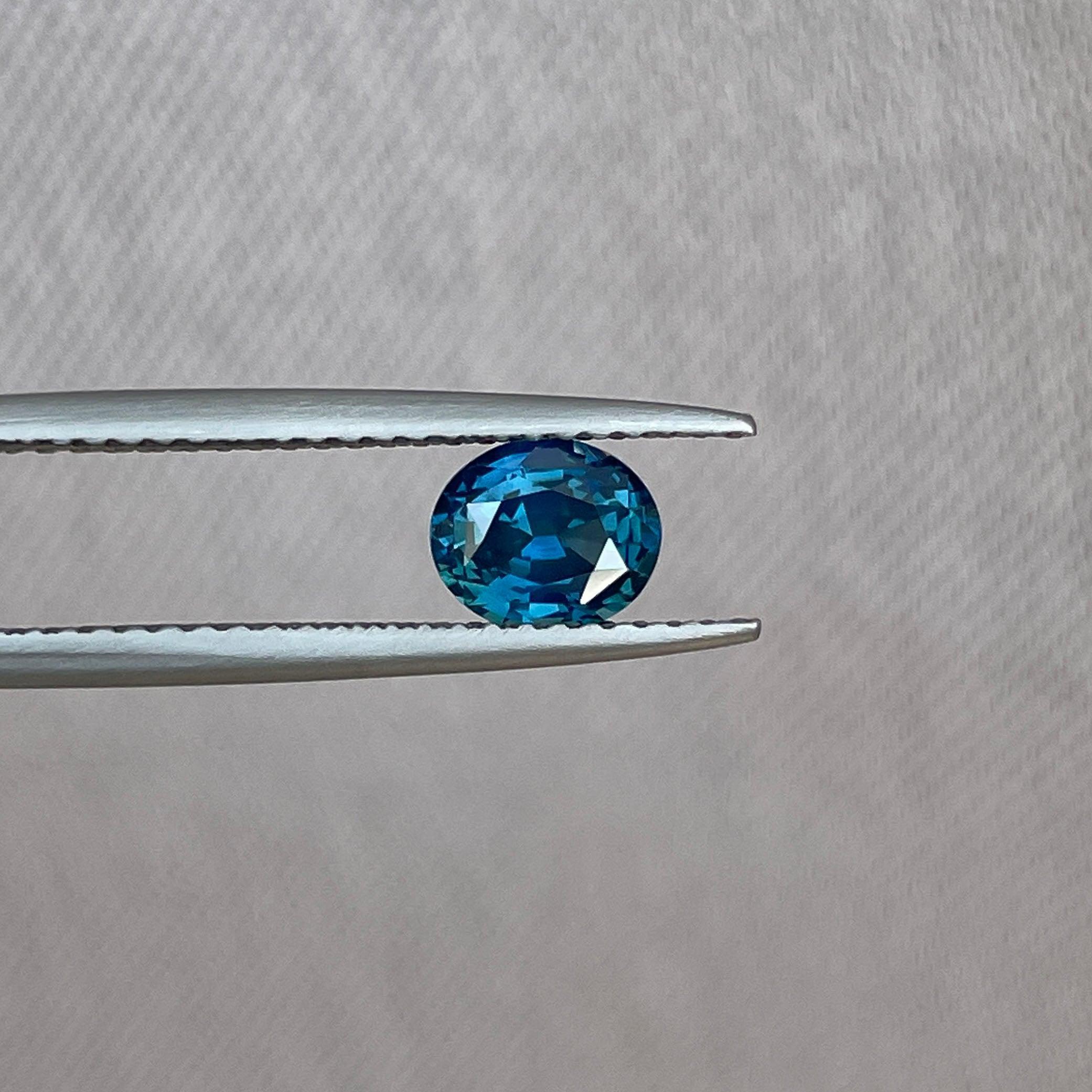 1.03 Carat Natural Teal Sapphire