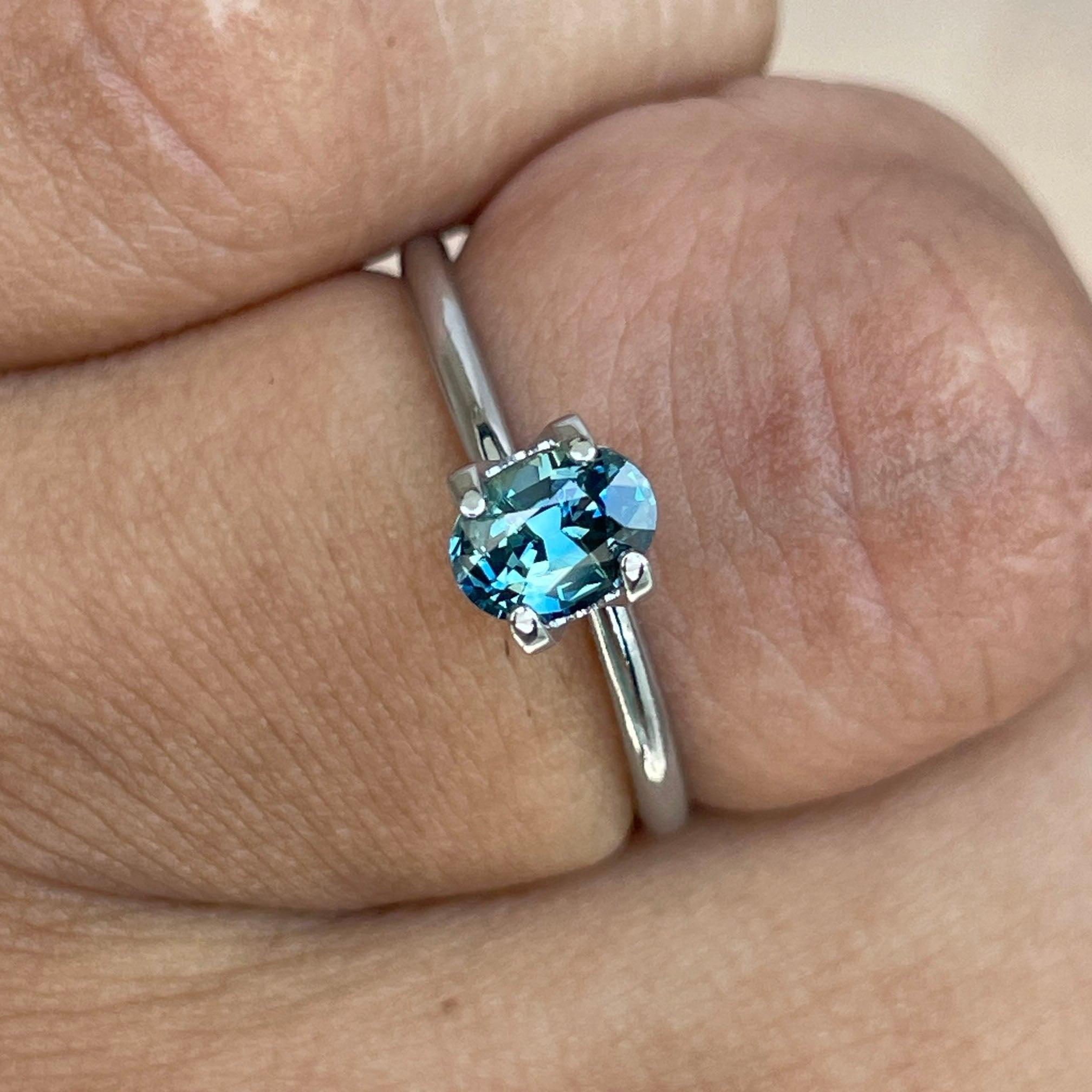 Teal sapphire, 0.81 crt blue lagoon Natural teal sapphire/ Montana sapphire/ sapphire ring/ jewellery supplies