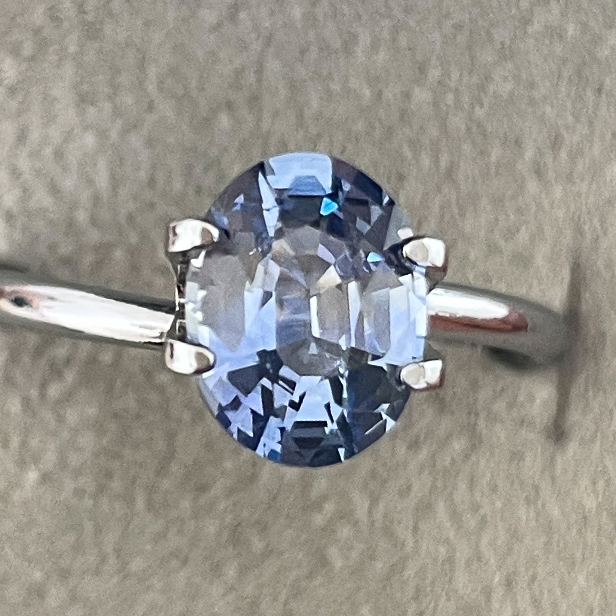 Natural Ceylon blue sapphire loose gemstone, 2.06 carats, oval cut, no heat, VVS clarity, suitable for engagement rings by NASHGEMS.