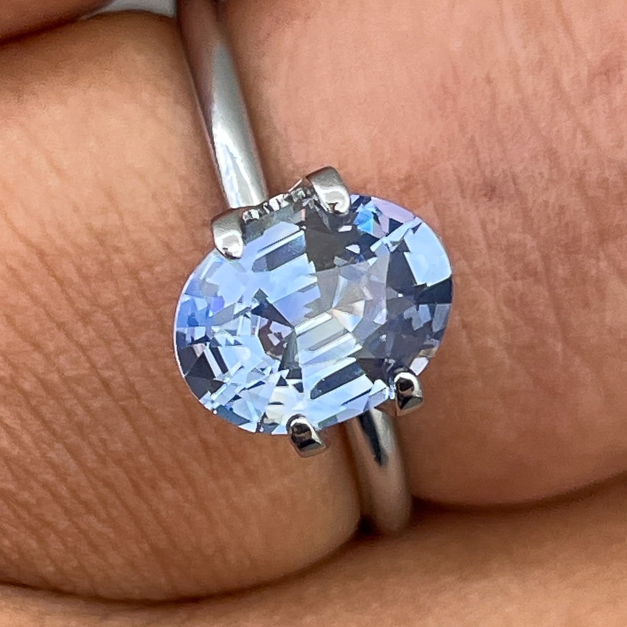 Natural Ceylon Blue Sapphire 2.06 Ct oval cut, no heat VVS loose gemstone by NASHGEMS for engagement rings.