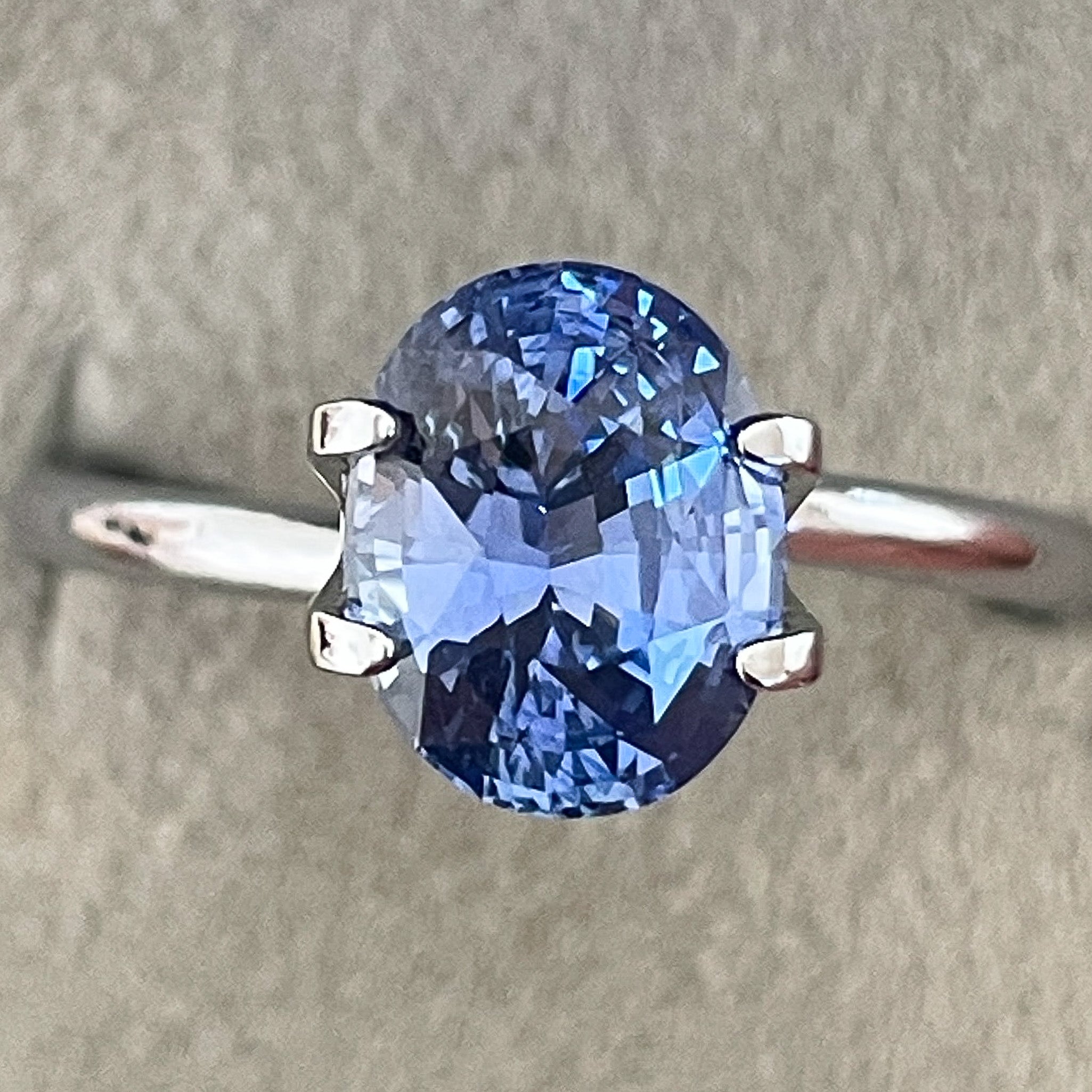 Natural Ceylon blue sapphire loose gemstone, 2.15 Ct oval cut, VVS clarity, ideal for engagement rings or custom jewelry.