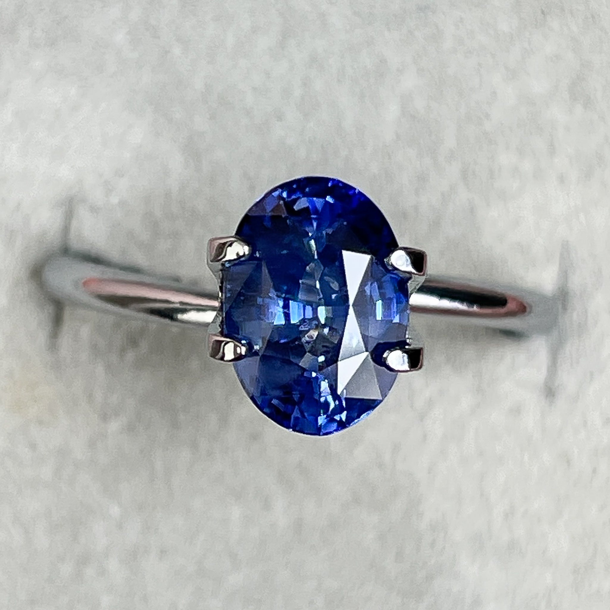 Natural Ceylon blue sapphire 2.27 ct oval cut loose gemstone by NASHGEMS, ideal for engagement rings or custom jewelry.