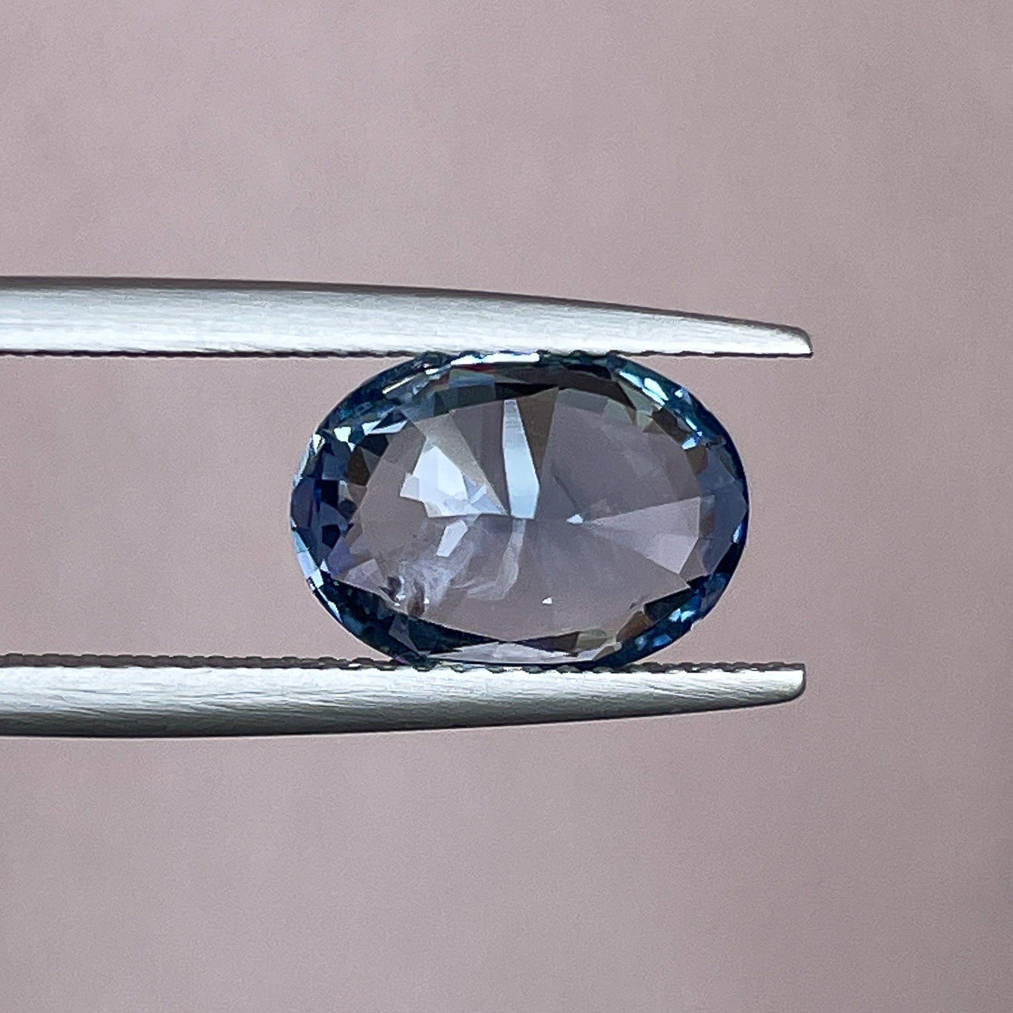 Natural Ceylon blue sapphire loose gemstone, 3.34 carats, oval cut, ideal for engagement rings or custom jewelry by NASHGEMS.