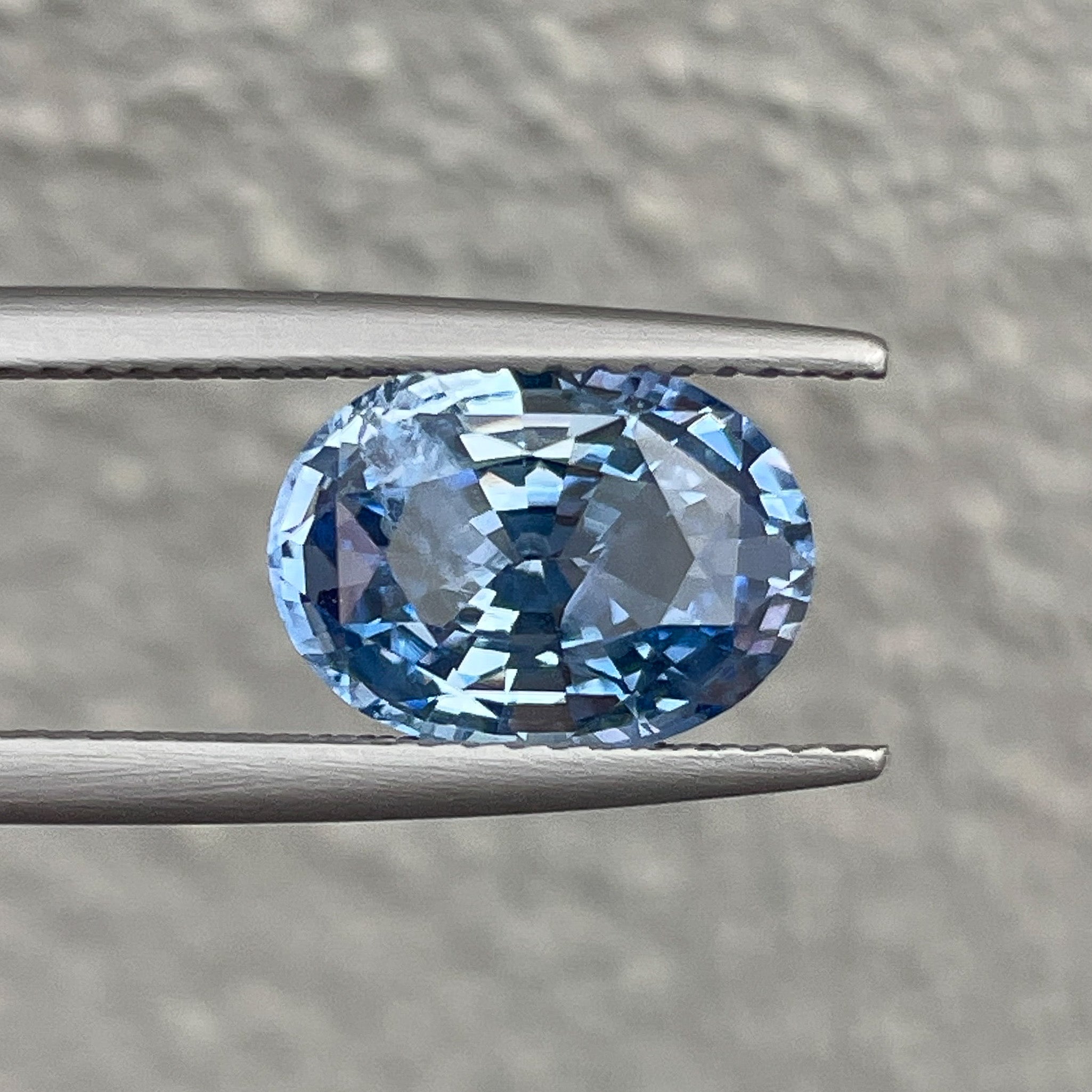 Natural Ceylon blue sapphire 3.34 Ct oval cut loose gemstone by NASHGEMS, ideal for engagement rings or custom jewelry.