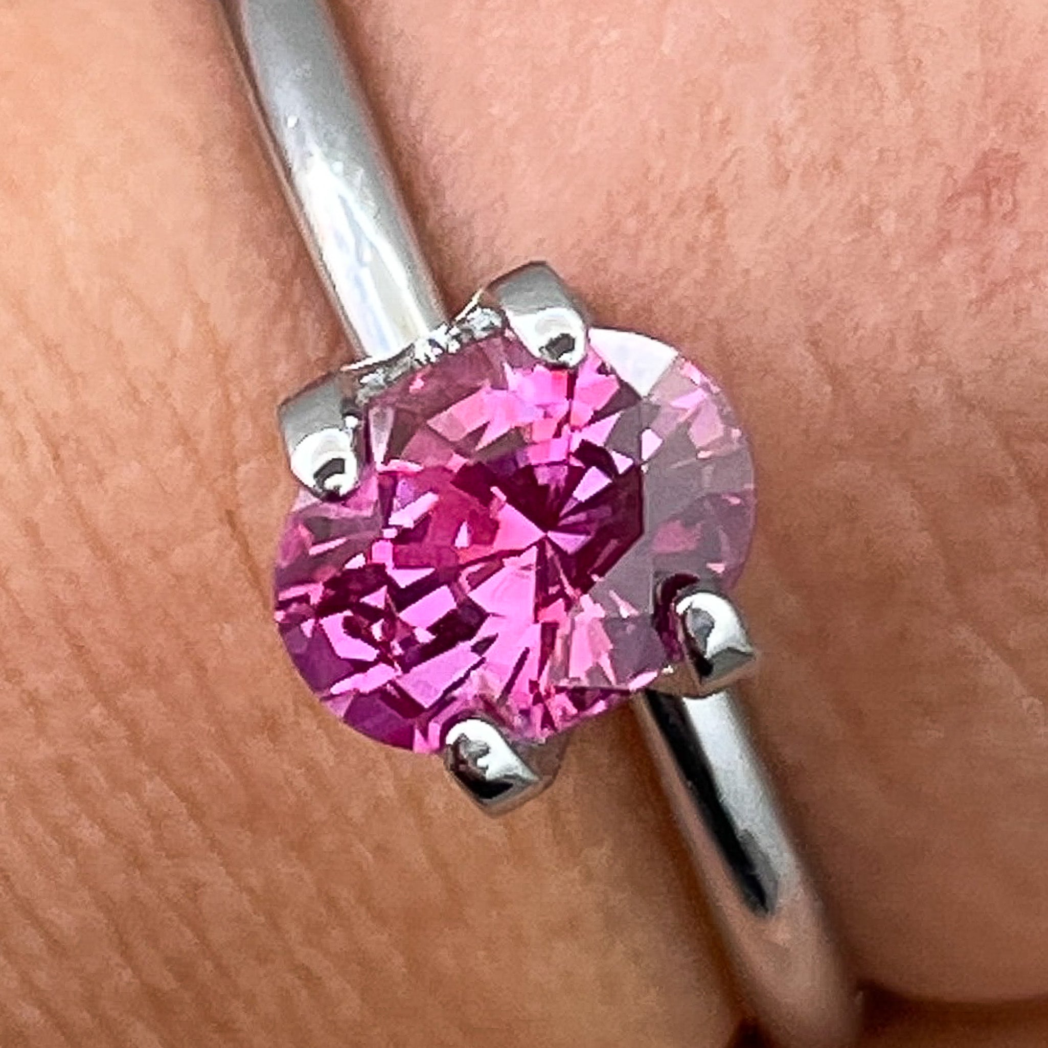 Natural pink sapphire loose gemstone, 1.00 Ct oval cut by NASHGEMS, heat treated pink sapphire for engagement jewelry.