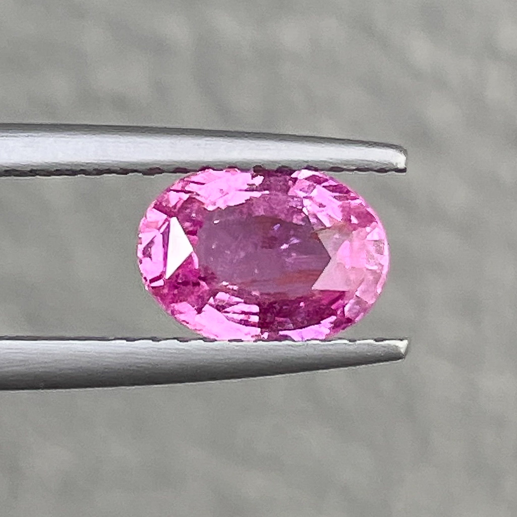 Natural pink sapphire loose gemstone, 1.65 ct oval cut by NASHGEMS, no heat treated, ideal for engagement rings.